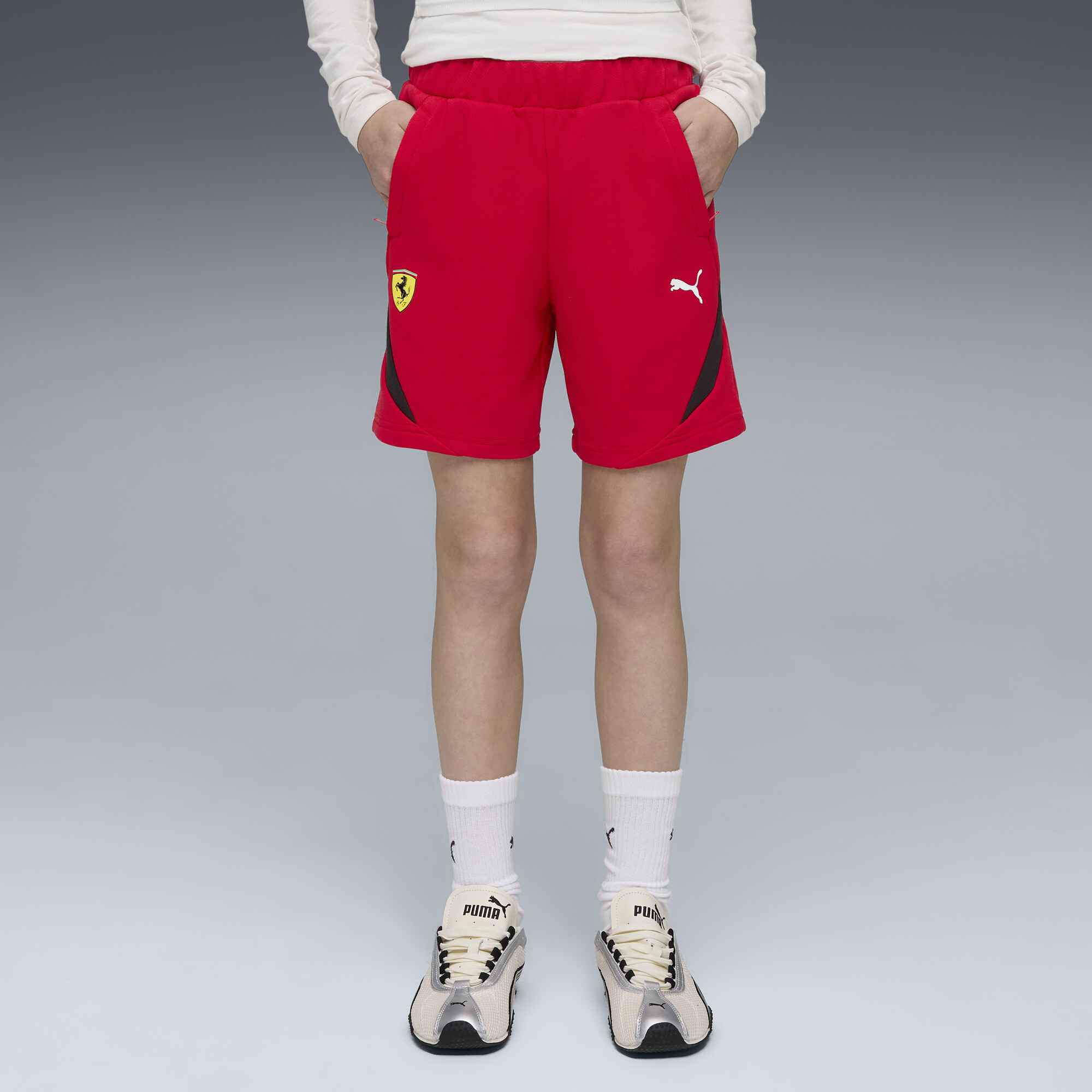 PUMA Scuderia Ferrari short, Rood, Maat 5-6Y thumbnail 5