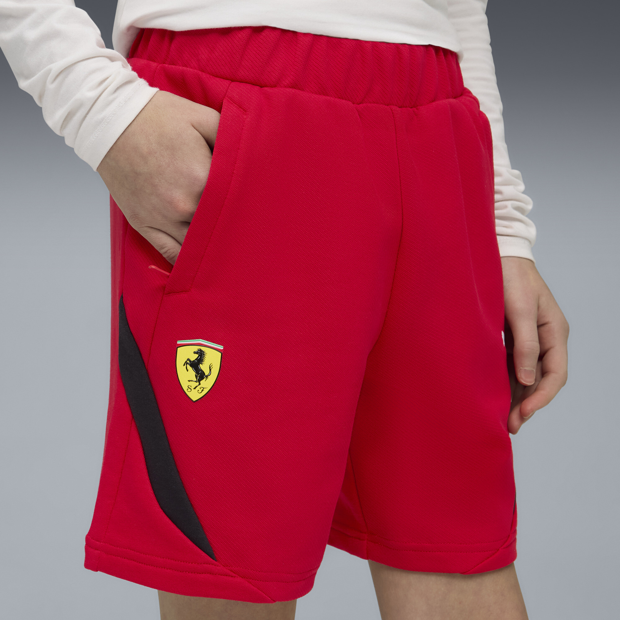 PUMA Scuderia Ferrari short, Rood, Maat 5-6Y thumbnail 4