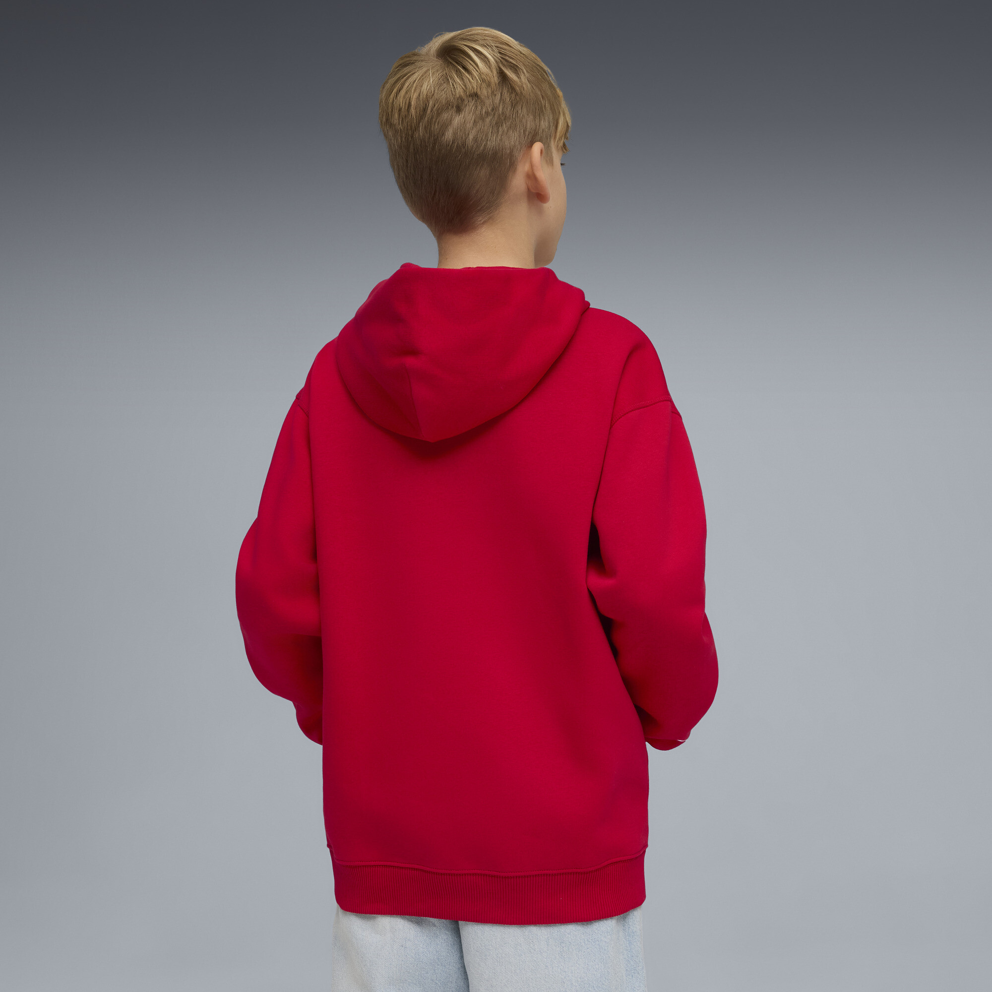 PUMA Scuderia Ferrari hoodie met gekleurd schild, Rood, Maat 5-6Y thumbnail 2