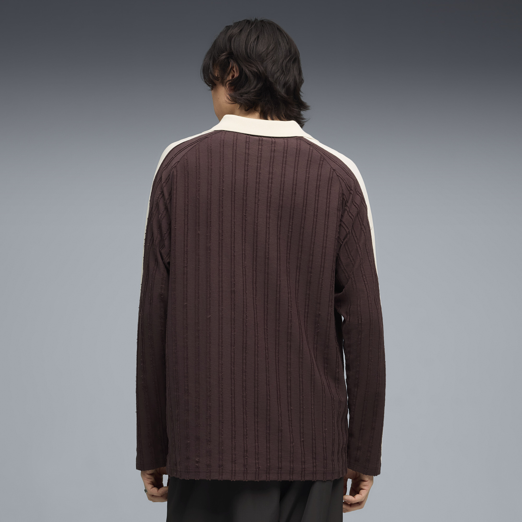 PUMA T7 Relaxed polo met lange mouwen voor Heren, Bruin, Maat XL thumbnail 5