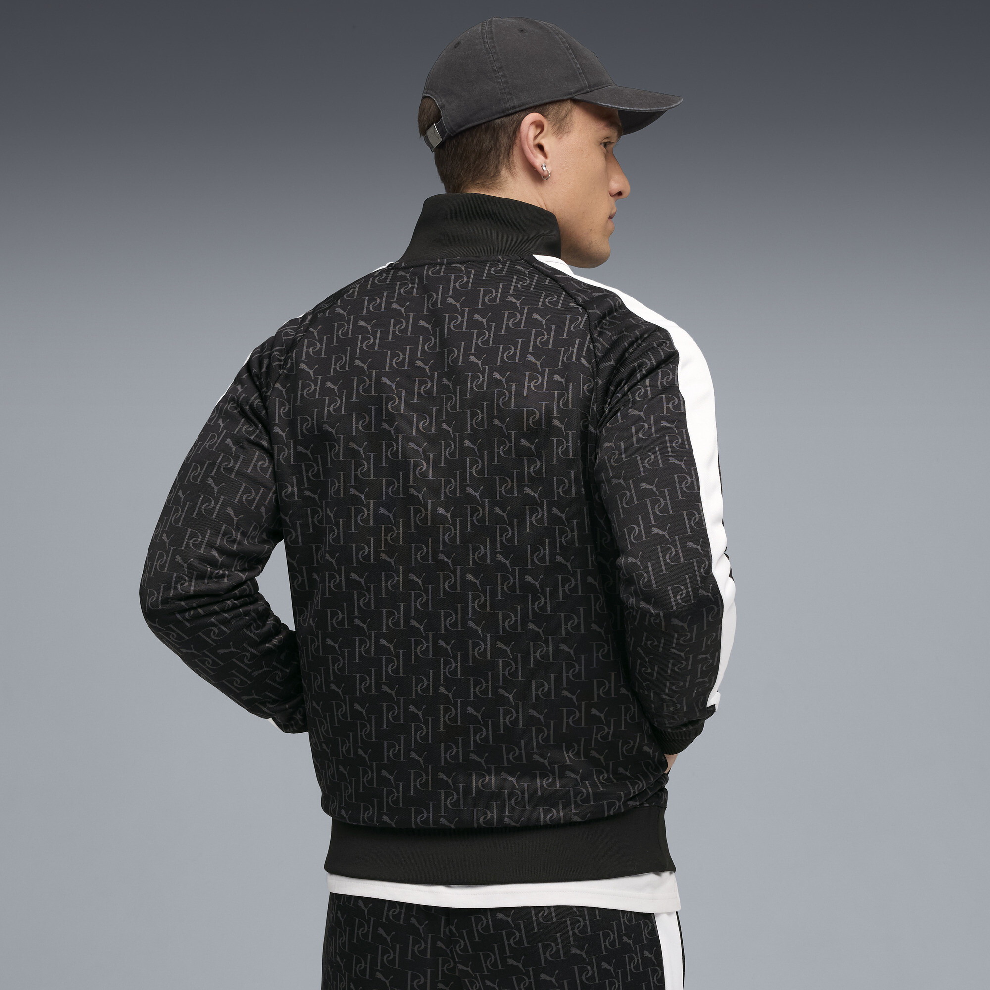 PUMA T7 All-Over Print trainingsjack voor Heren, Zwart, Maat M thumbnail 5