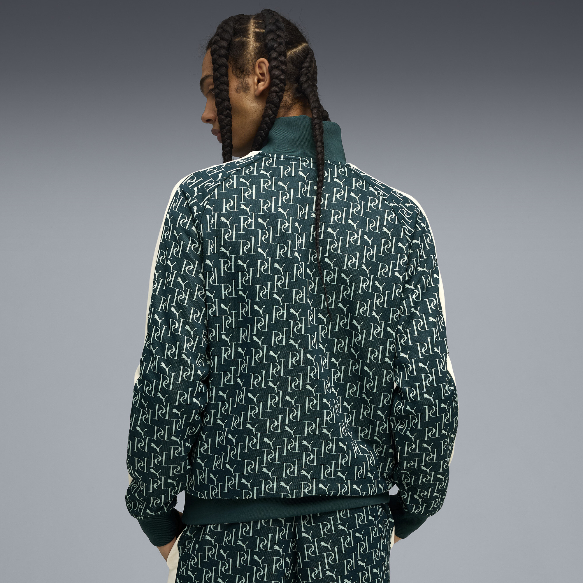 PUMA T7 All-Over Print trainingsjack voor Heren, Groen, Maat XS thumbnail 5