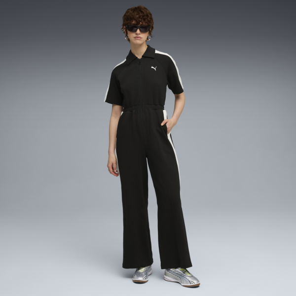 T7 Short Sleeved Jumpsuit Women, PUMA Black, large-ZAF