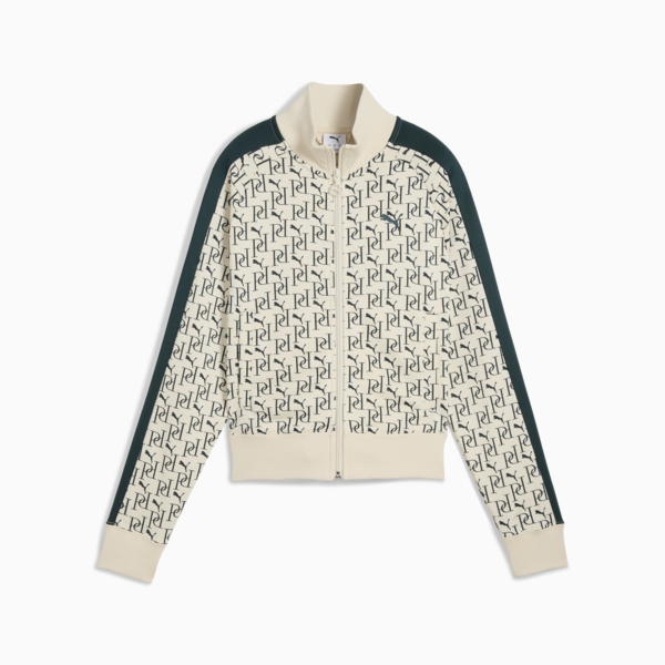 T7 All-Over Print Track Jacket Women, Alpine Snow, large-ZAF