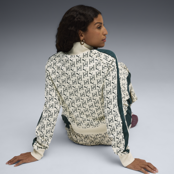 T7 All-Over Print Track Jacket Women, Alpine Snow, large-ZAF