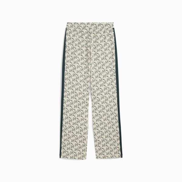 T7 All-Over Print Straight Track Pants Women, Alpine Snow, large-ZAF