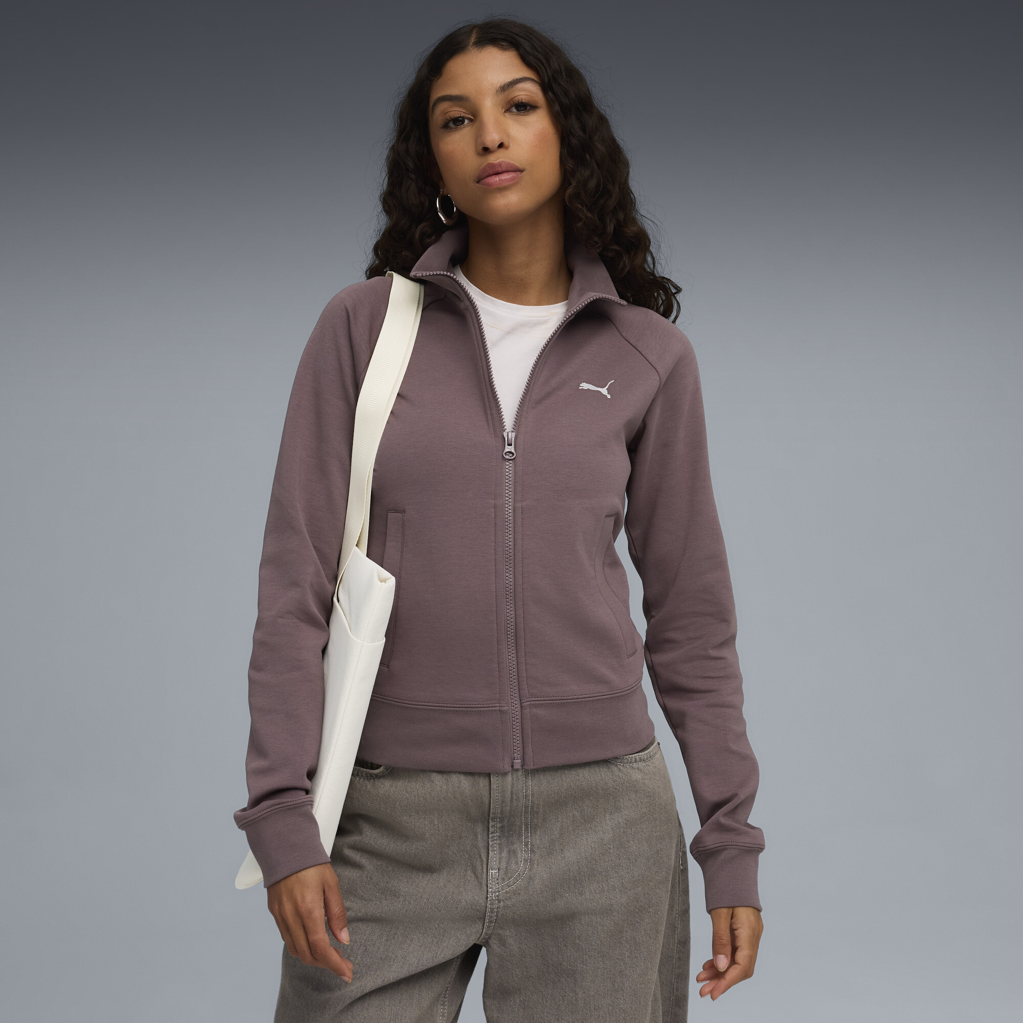 Puma Ess Slim Track Jacket Dk Women In Black