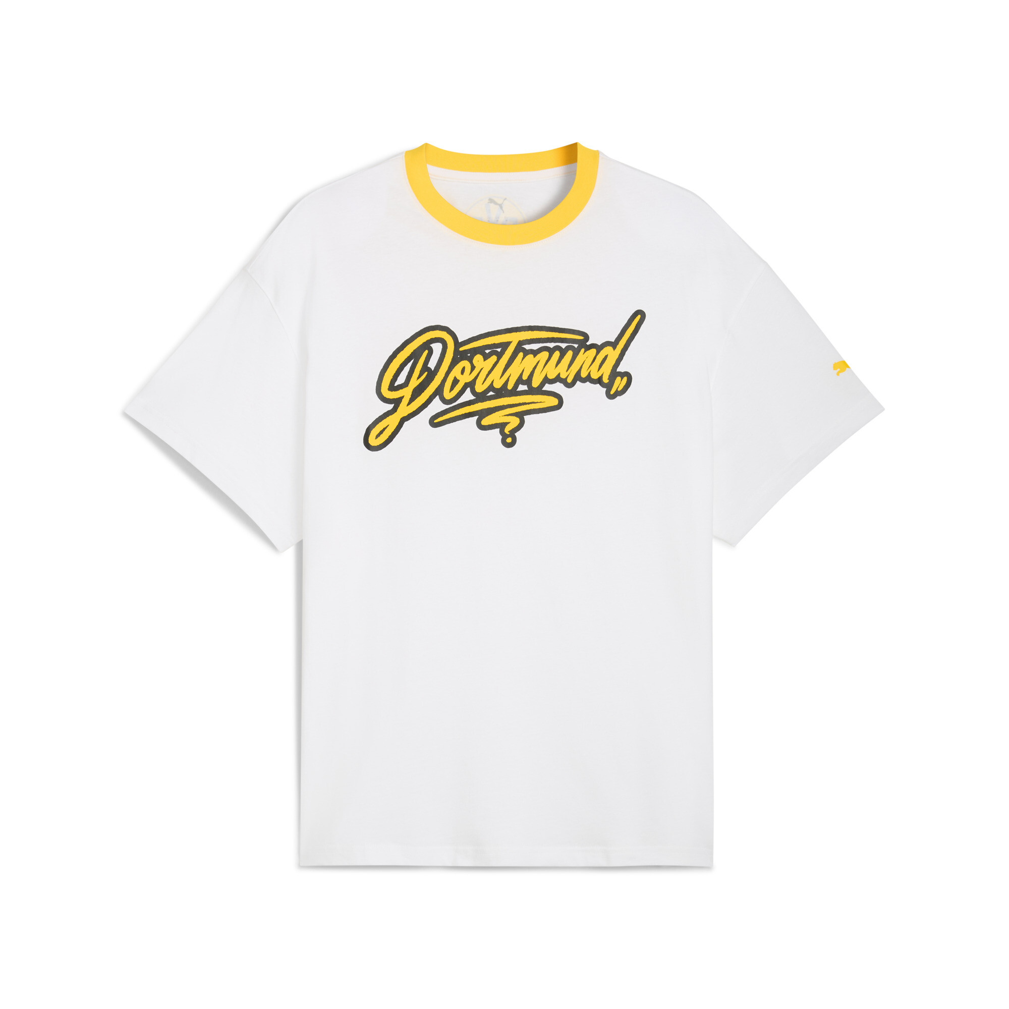 PUMA HOOPS x Borussia Dortmund Men's Basketball T-Shirt in White, Size L