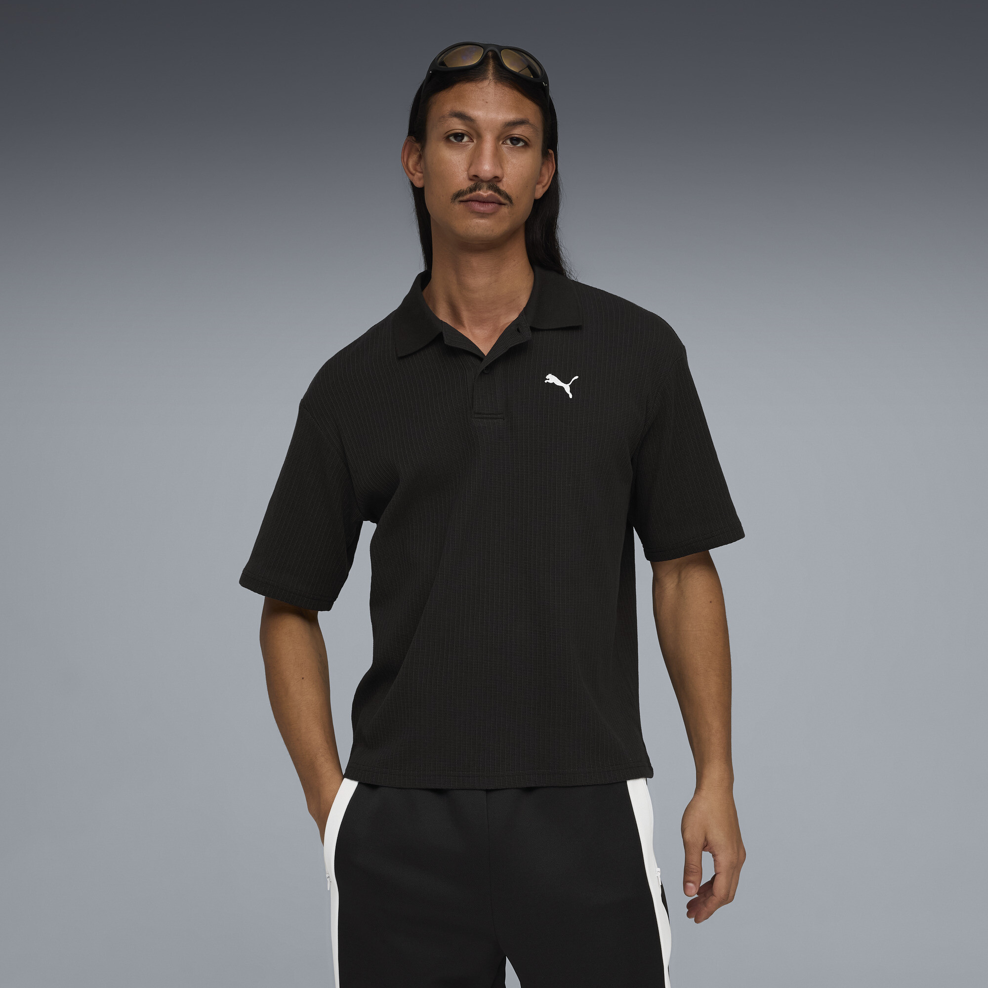 Поло Wardrobe Essentials Boxy Polo Men | Цвет: Черный | Puma Black