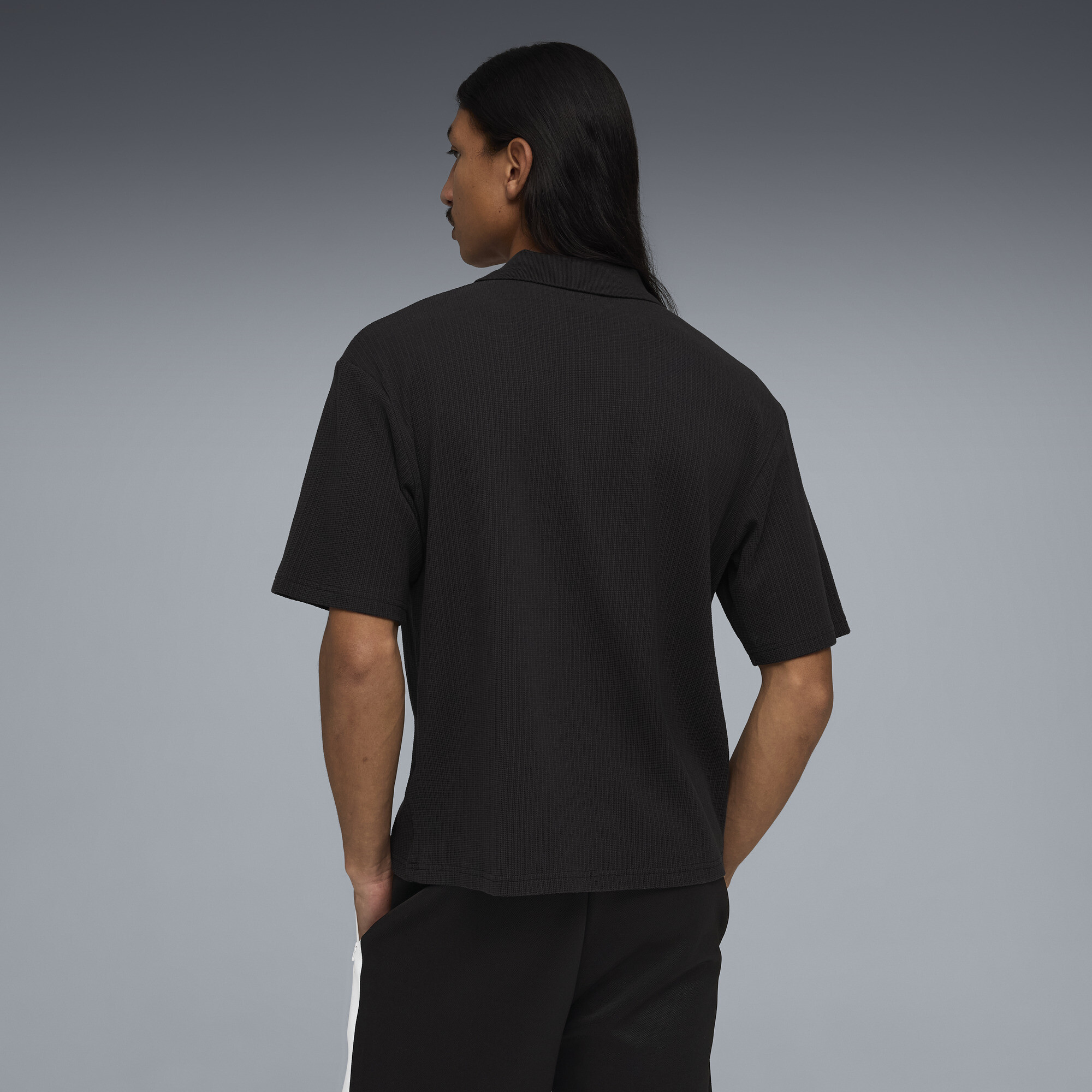 PUMA Wardrobe Essentials boxy polo voor Heren, Zwart, Maat S thumbnail 3