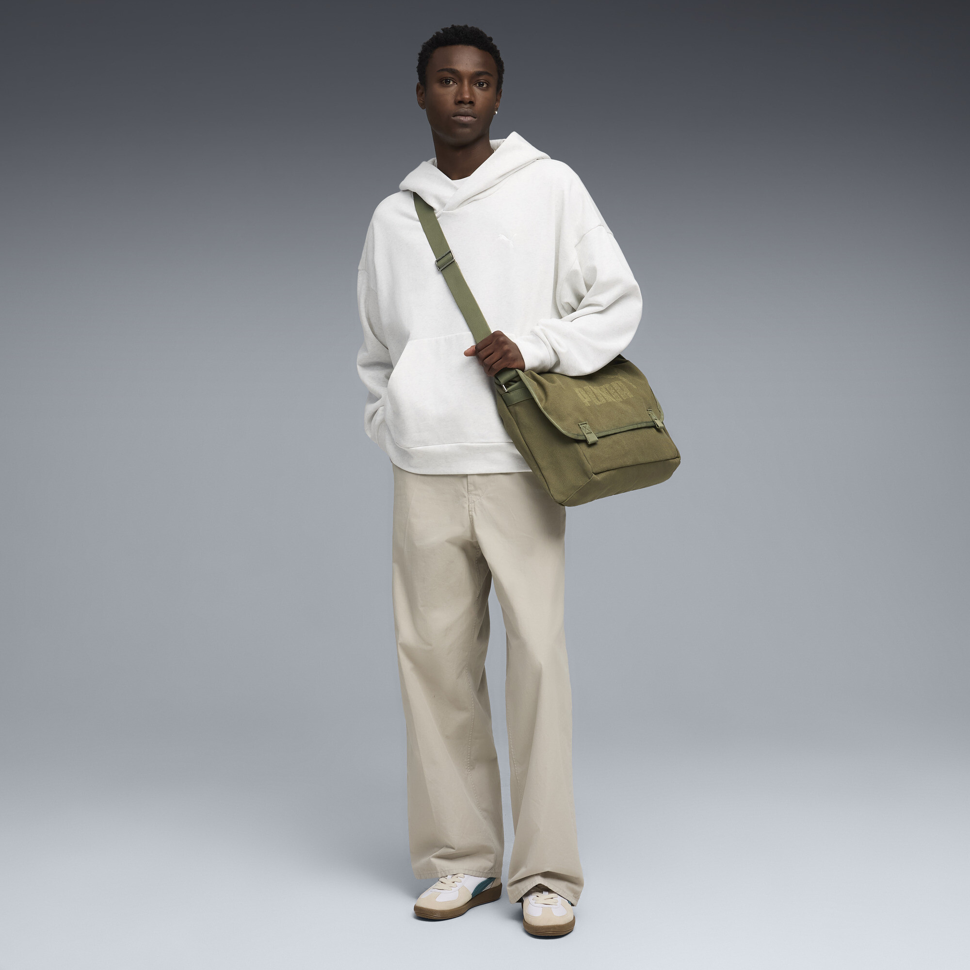 PUMA Wardrobe Essentials boxy fleece hoodie voor Heren, Wit, Maat XXL thumbnail 6