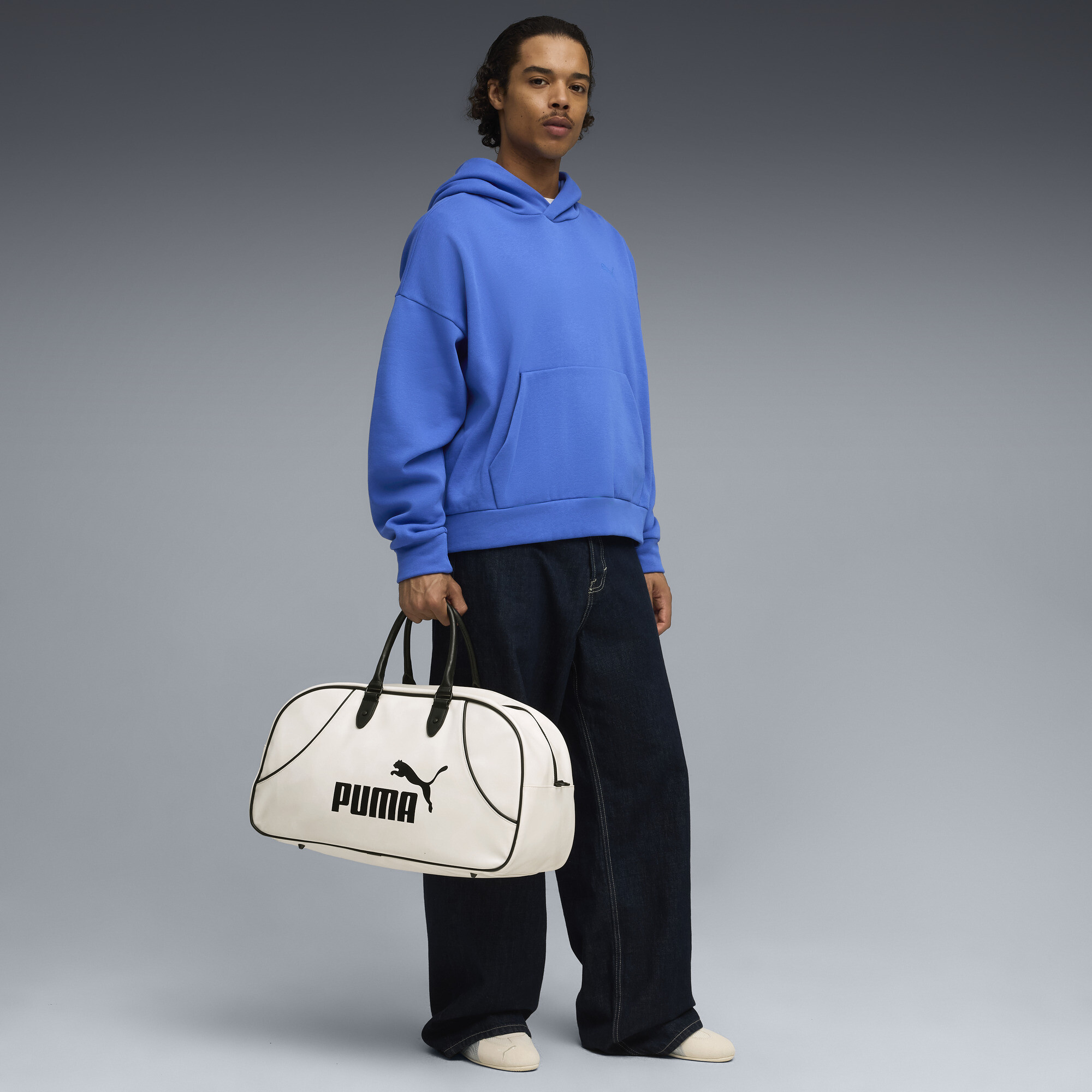 PUMA Wardrobe Essentials boxy fleece hoodie voor Heren, Blauw, Maat M thumbnail 4