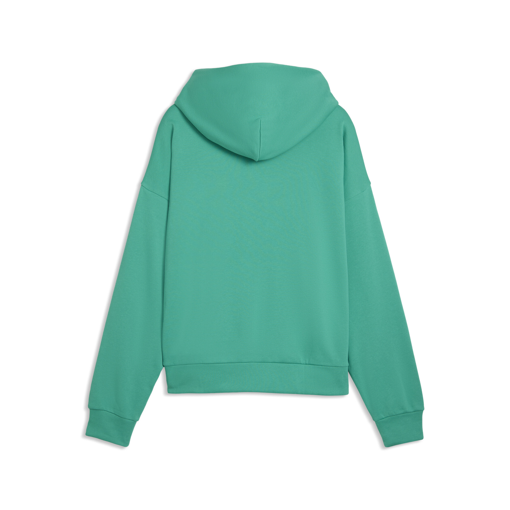 PUMA Wardrobe Essentials boxy fleece hoodie voor Heren, Groen, Maat S thumbnail 2