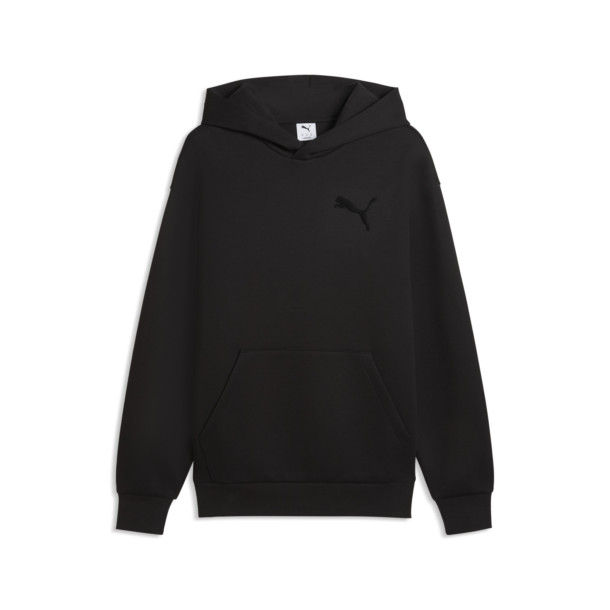 PUMA Essentials Elevated Cat-logo relaxed hoodie voor Heren, Zwart, Maat XS
