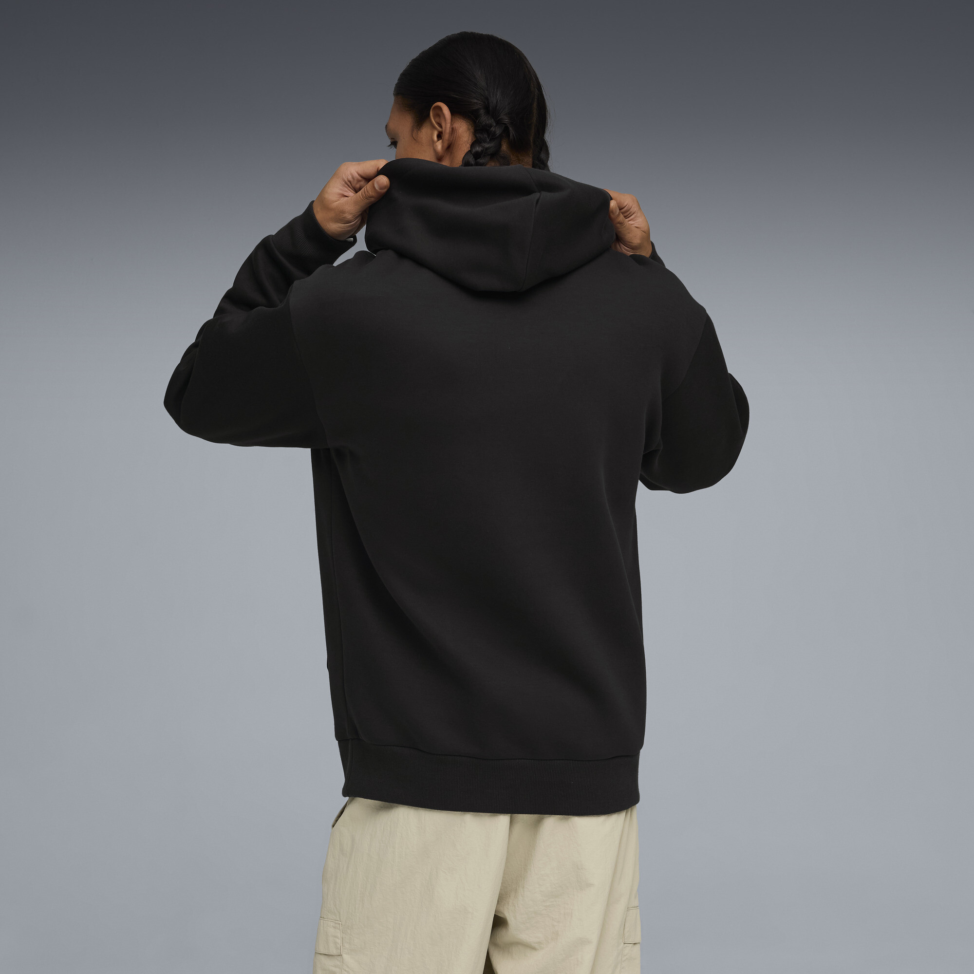 PUMA Essentials Elevated Cat-logo relaxed hoodie voor Heren, Zwart, Maat XS thumbnail 3