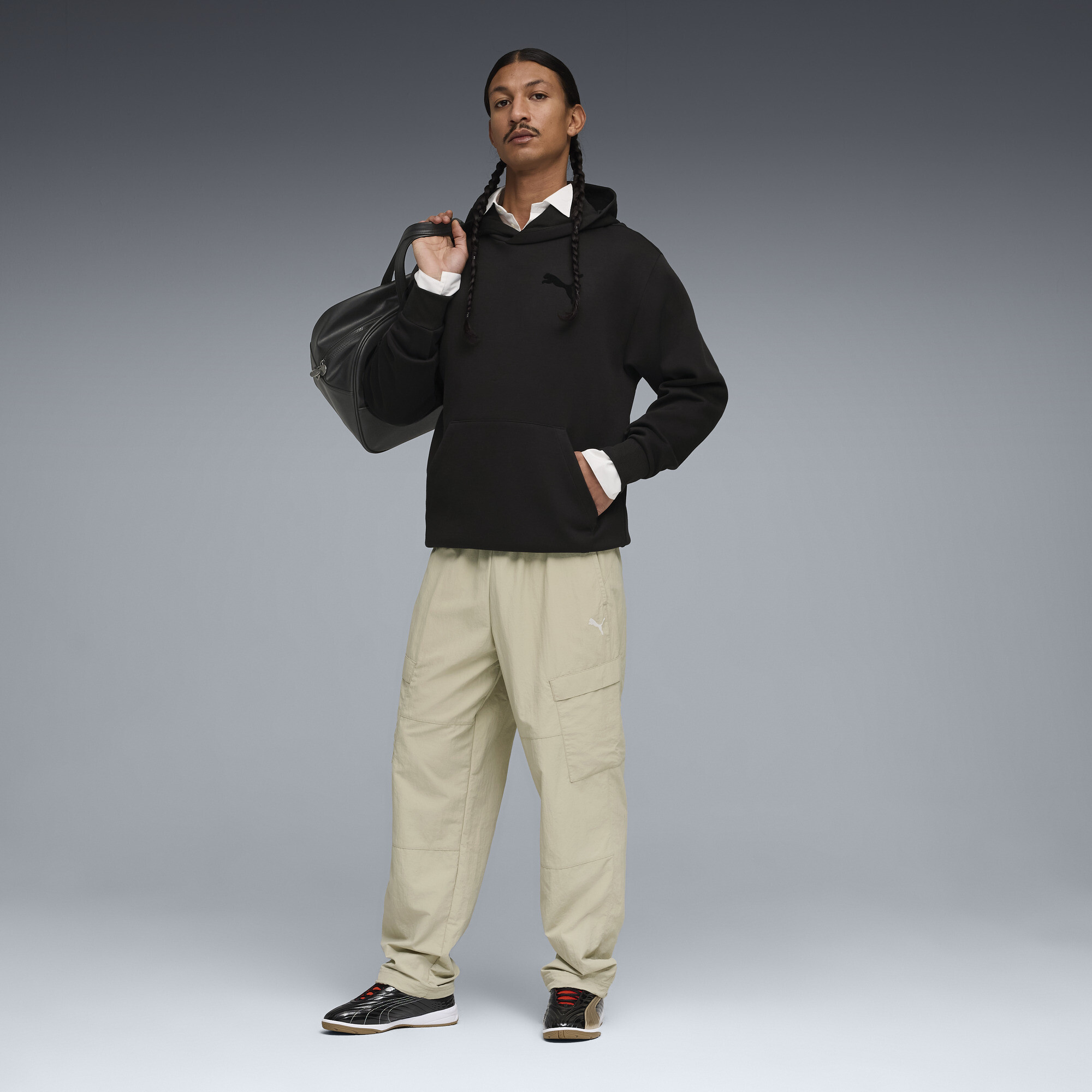 PUMA Essentials Elevated Cat-logo relaxed hoodie voor Heren, Zwart, Maat XS thumbnail 2