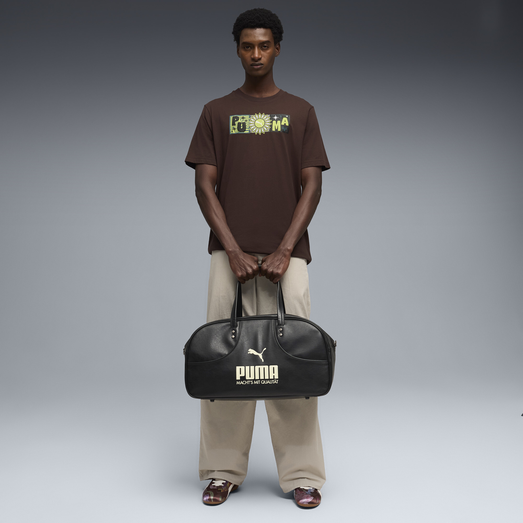 PUMA Sunset Drive grafisch T-shirt voor Heren, Bruin, Maat S thumbnail 4