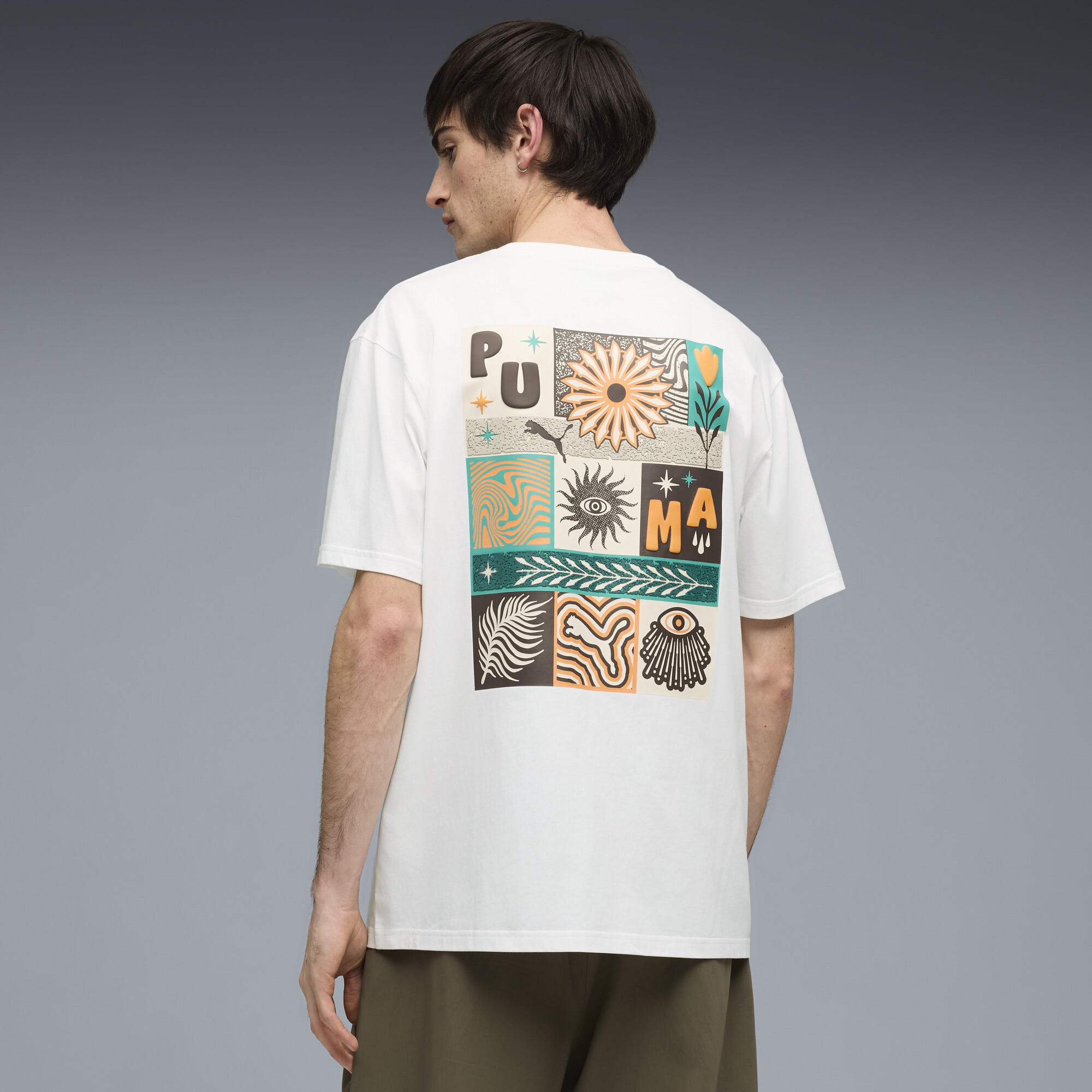 PUMA Sunset Drive Relaxed T-shirt voor Heren, Wit, Maat S thumbnail 5