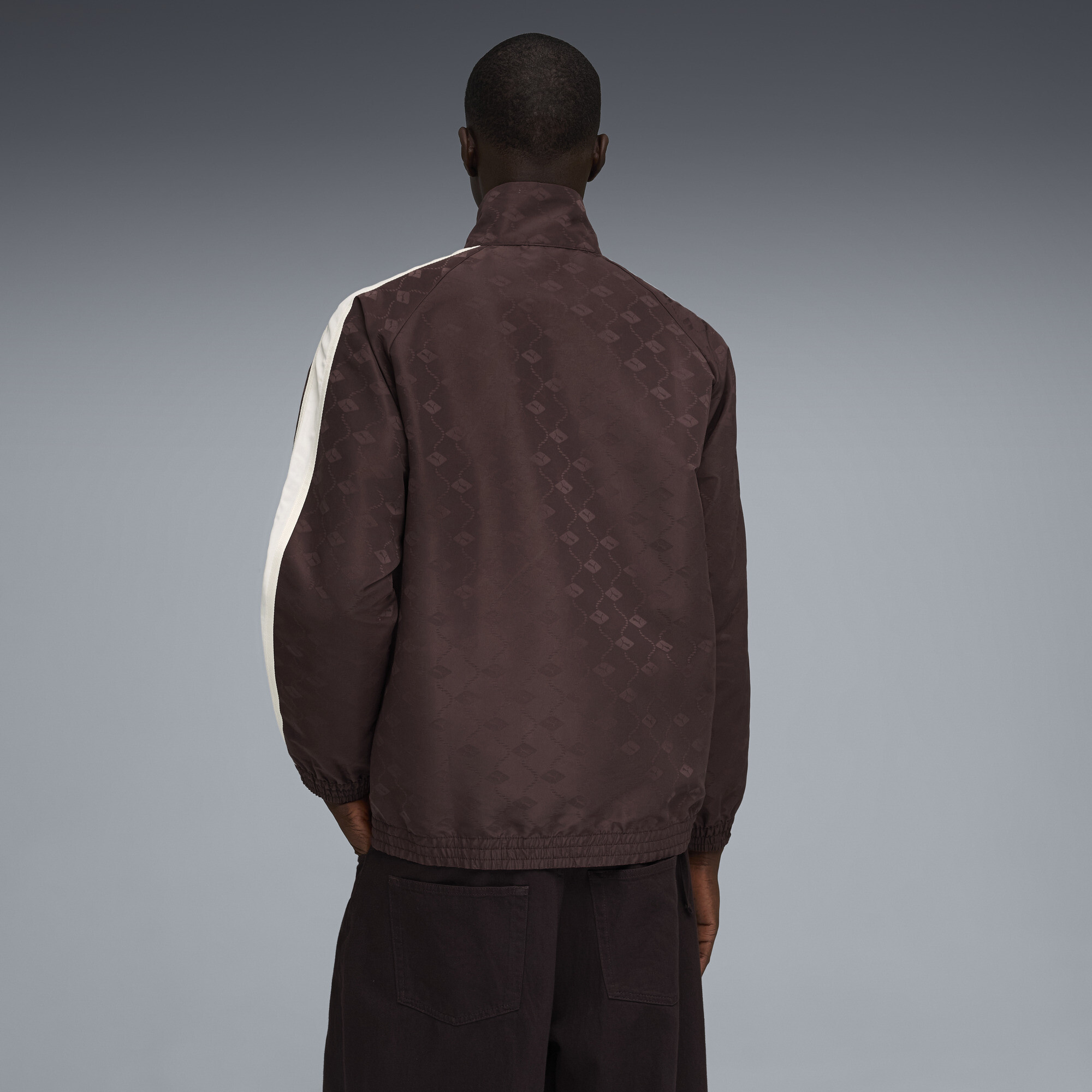 PUMA T7 geweven trainingsjack voor Heren, Bruin, Maat L thumbnail 5