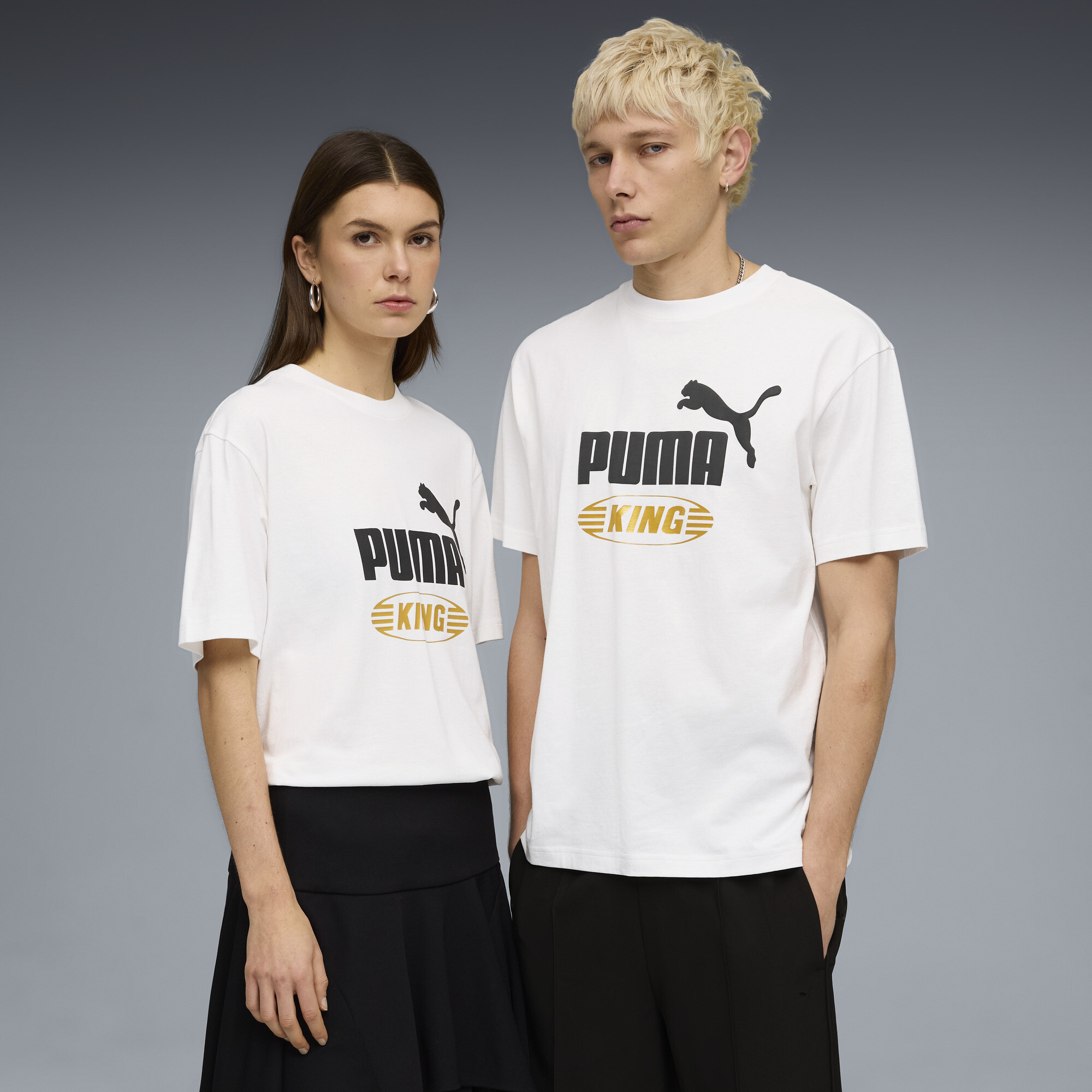 FUTURE.PUMA.ARCHIVE KING UNISEX Geniş Kesim Tişört | Beyaz | Puma