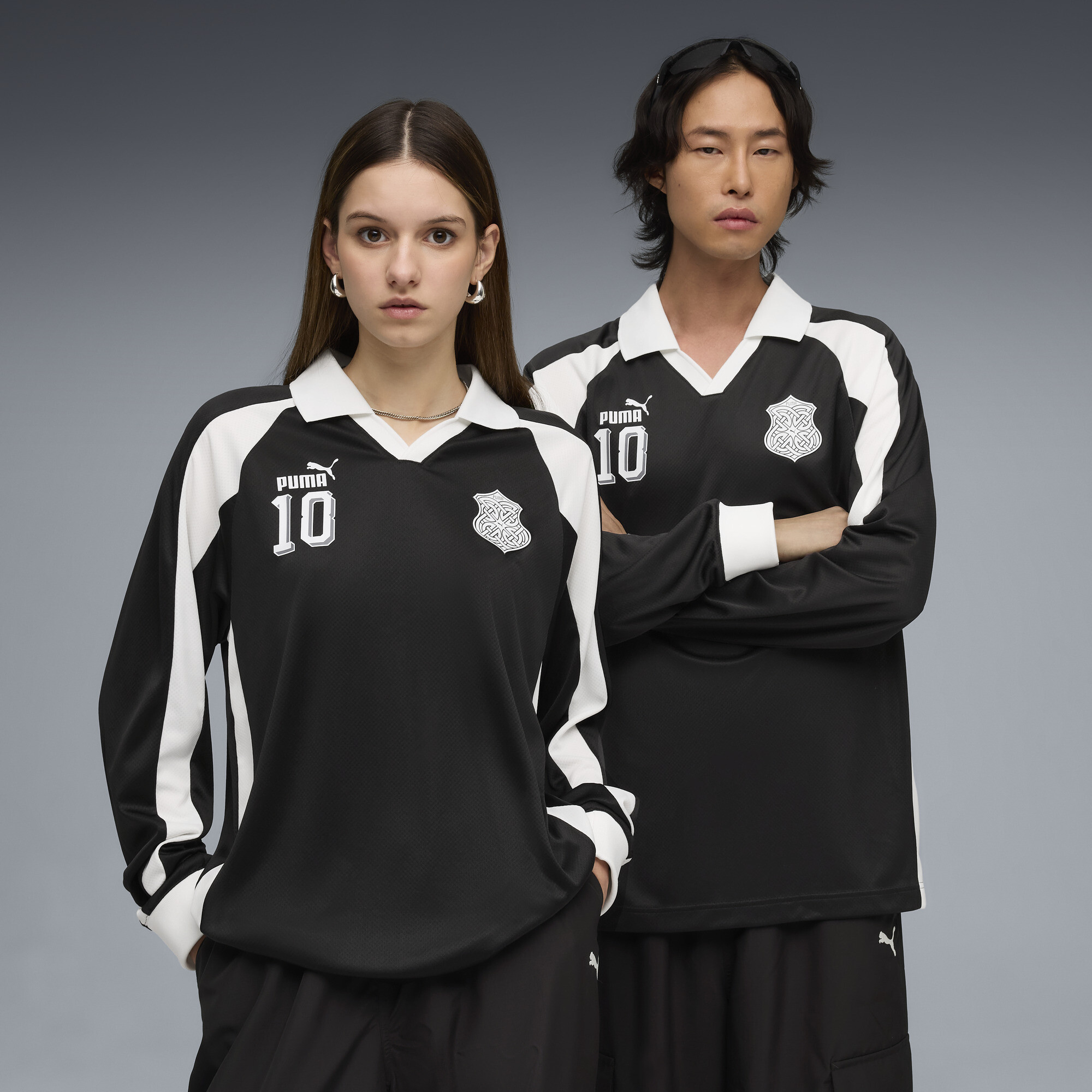 FUTURE.PUMA.ARCHIVE T7 Drill uniseks shirt, Zwart, Maat XXL