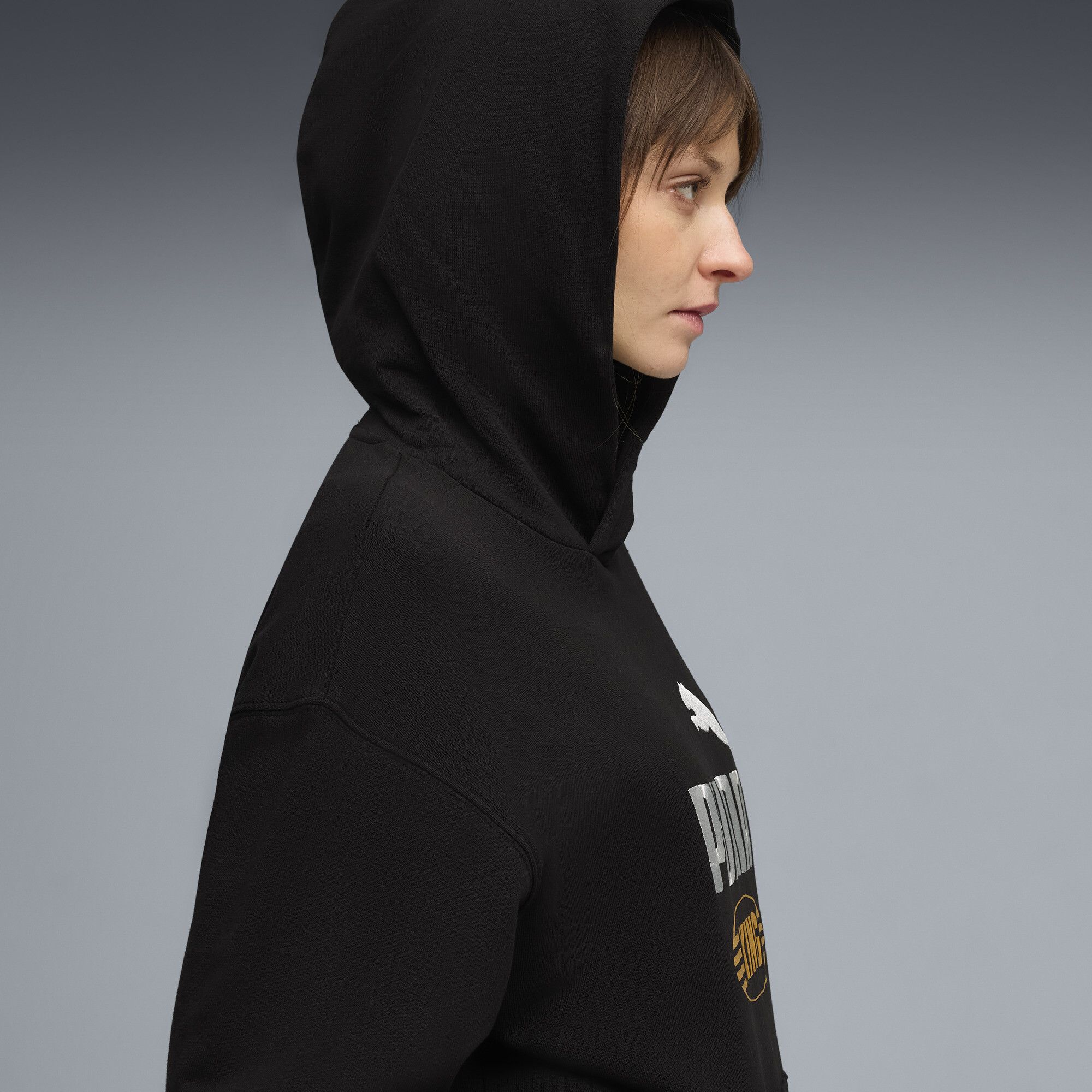 FUTURE.PUMA.ARCHIVE King relaxte uniseks hoodie, Zwart, Maat XL thumbnail 5