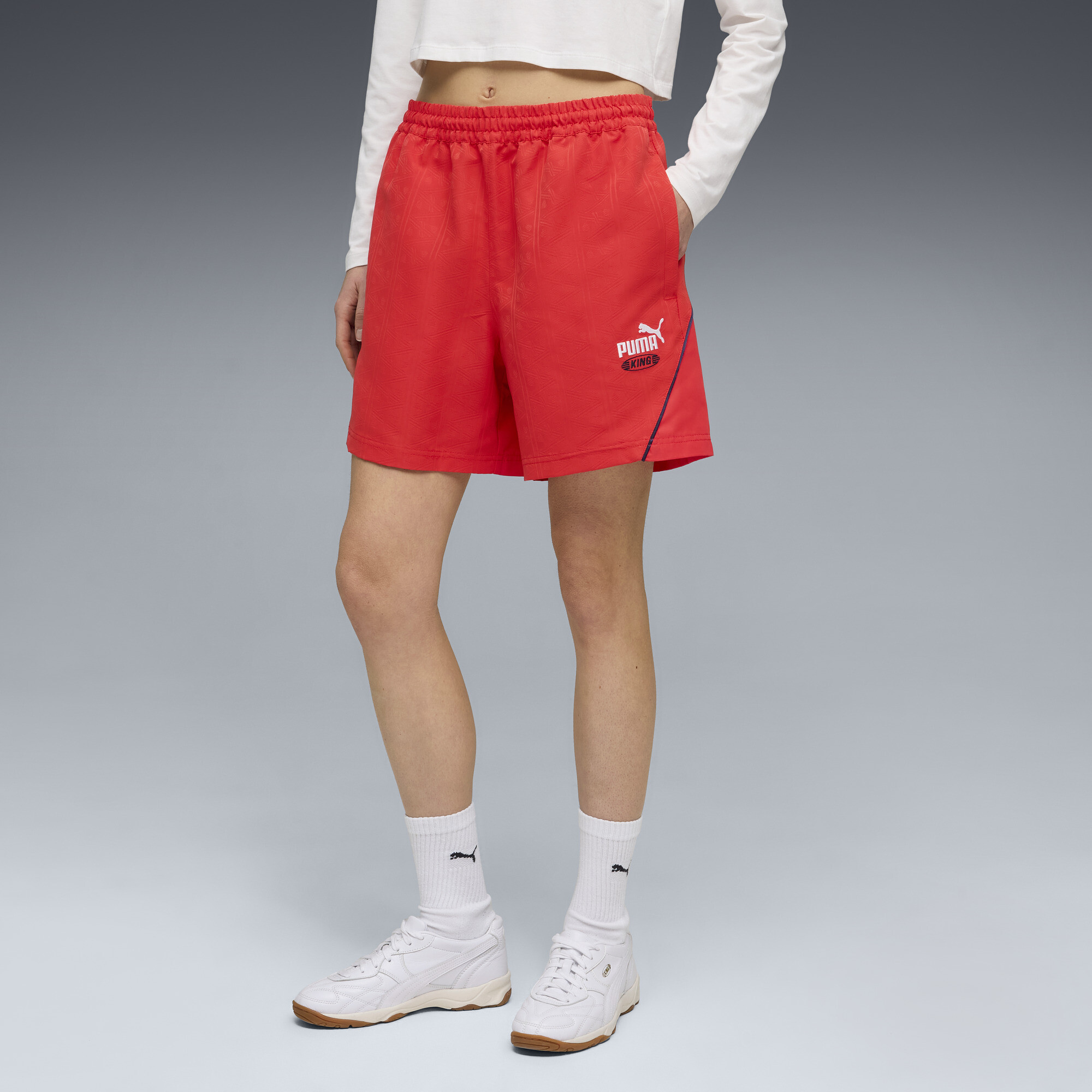 FUTURE.PUMA.ARCHIVE KING relaxte uniseks short, Rood, Maat XS thumbnail 6