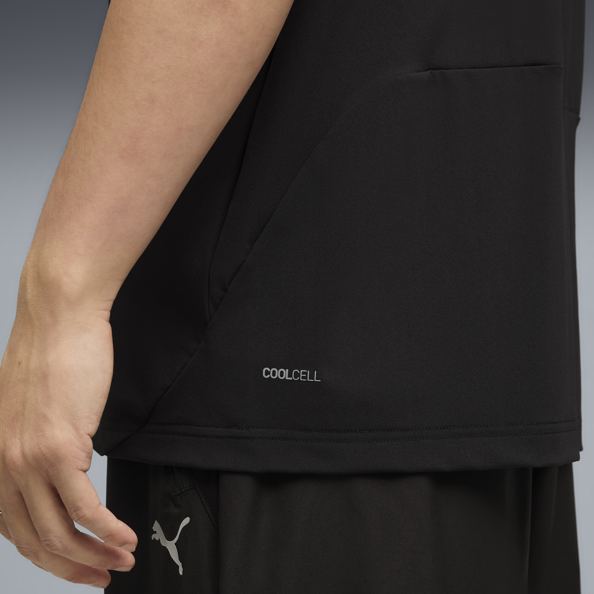 PUMATECH relaxed T-shirt met zak voor Heren, Zwart, Maat M thumbnail 2