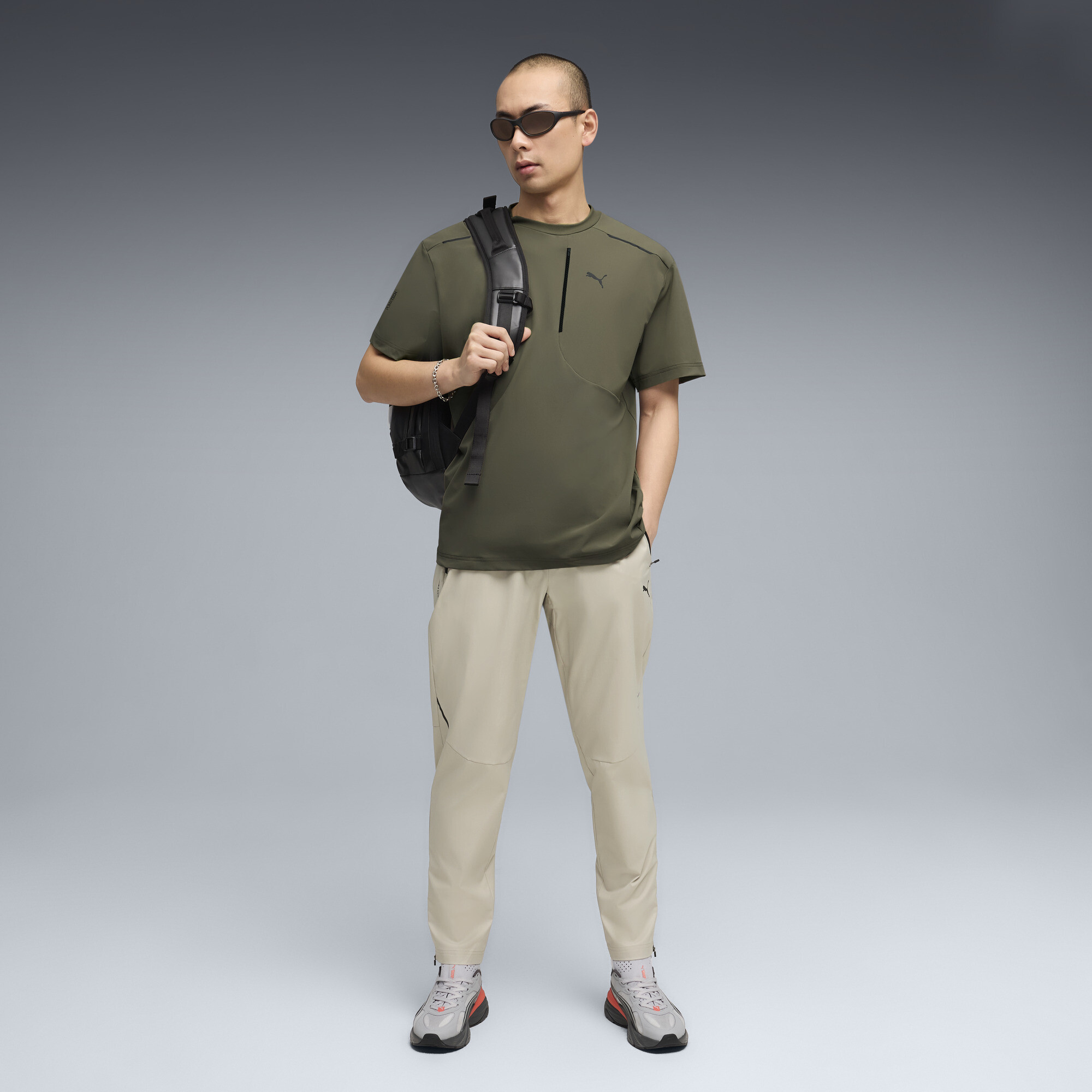 PUMATECH relaxed T-shirt met zak voor Heren, Groen, Maat XL thumbnail 4