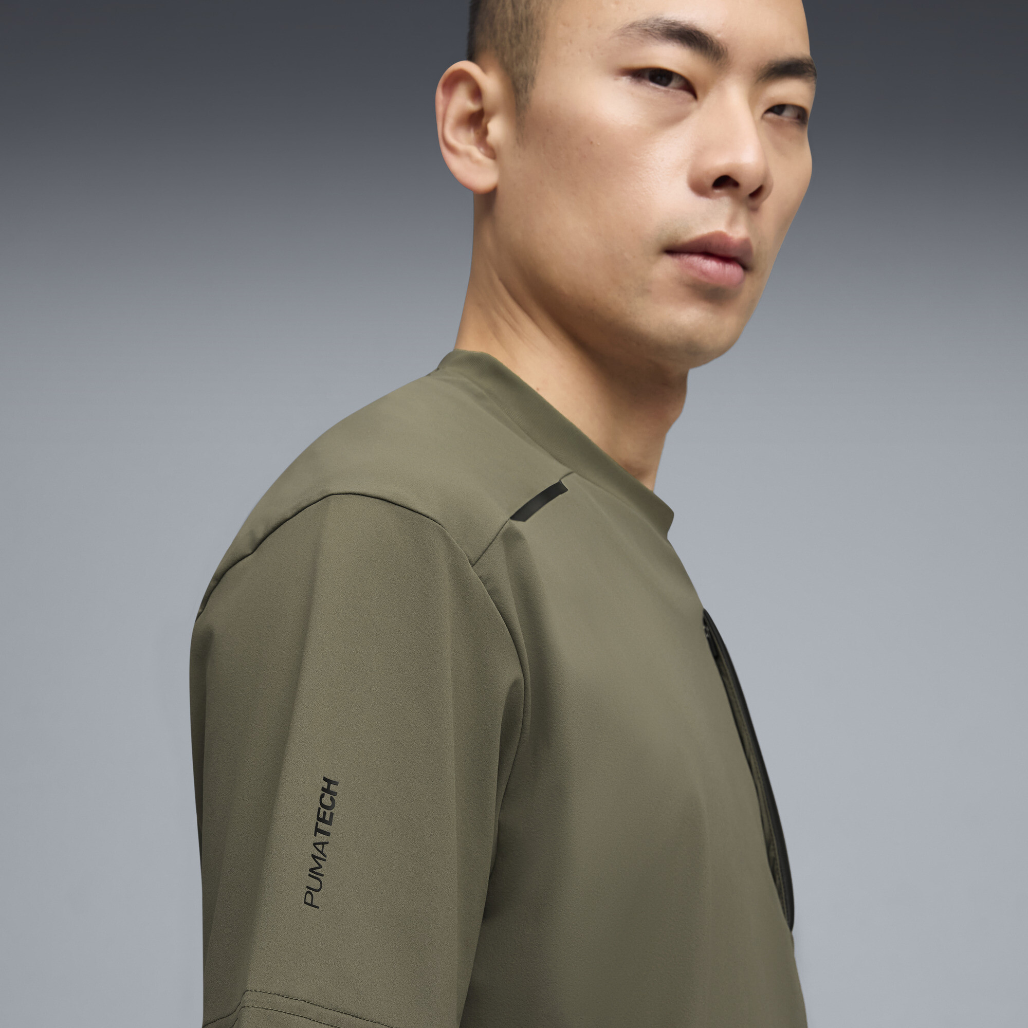 PUMATECH relaxed T-shirt met zak voor Heren, Groen, Maat XL thumbnail 2