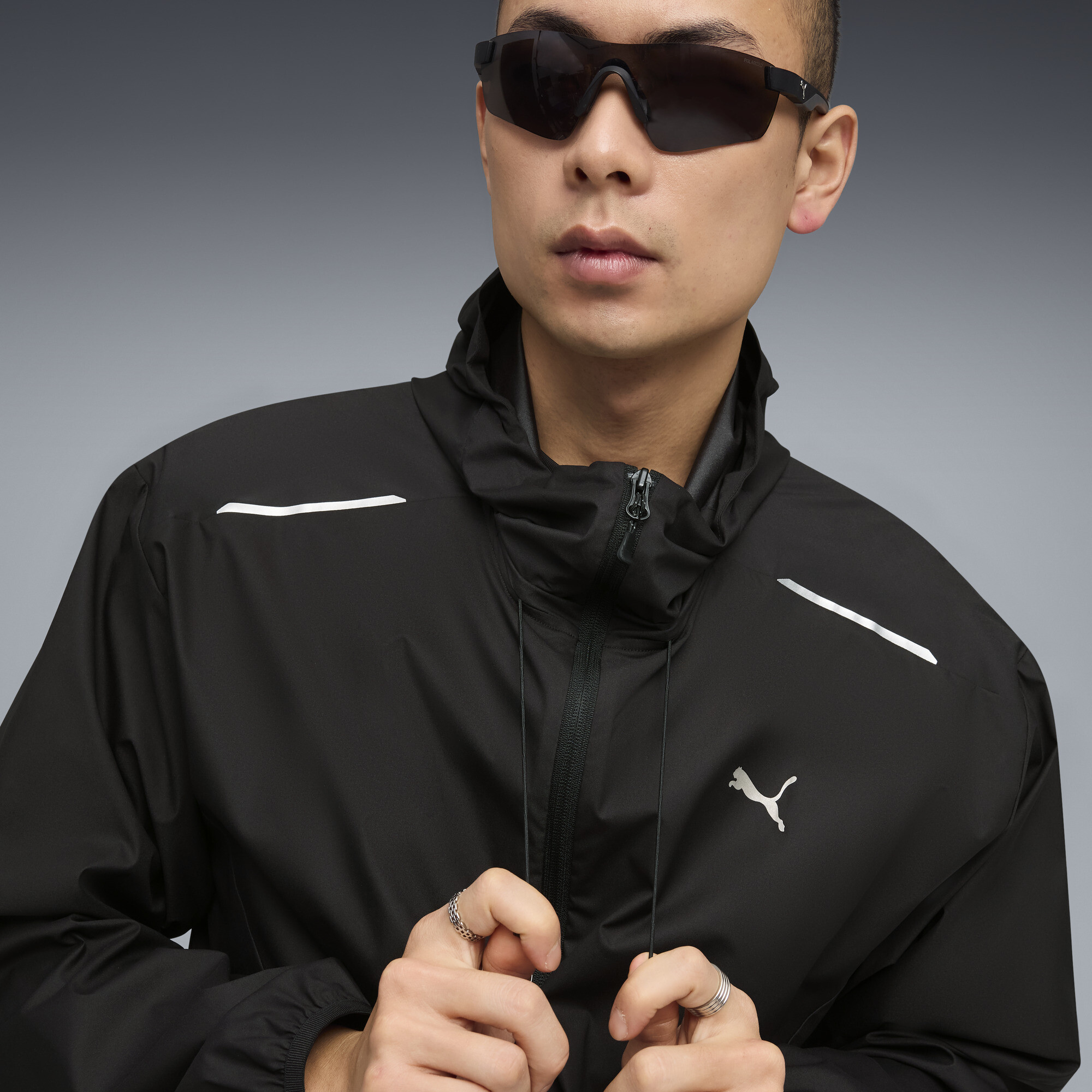 PUMATECH Relaxed trainingsjack voor Heren, Zwart, Maat XL thumbnail 7