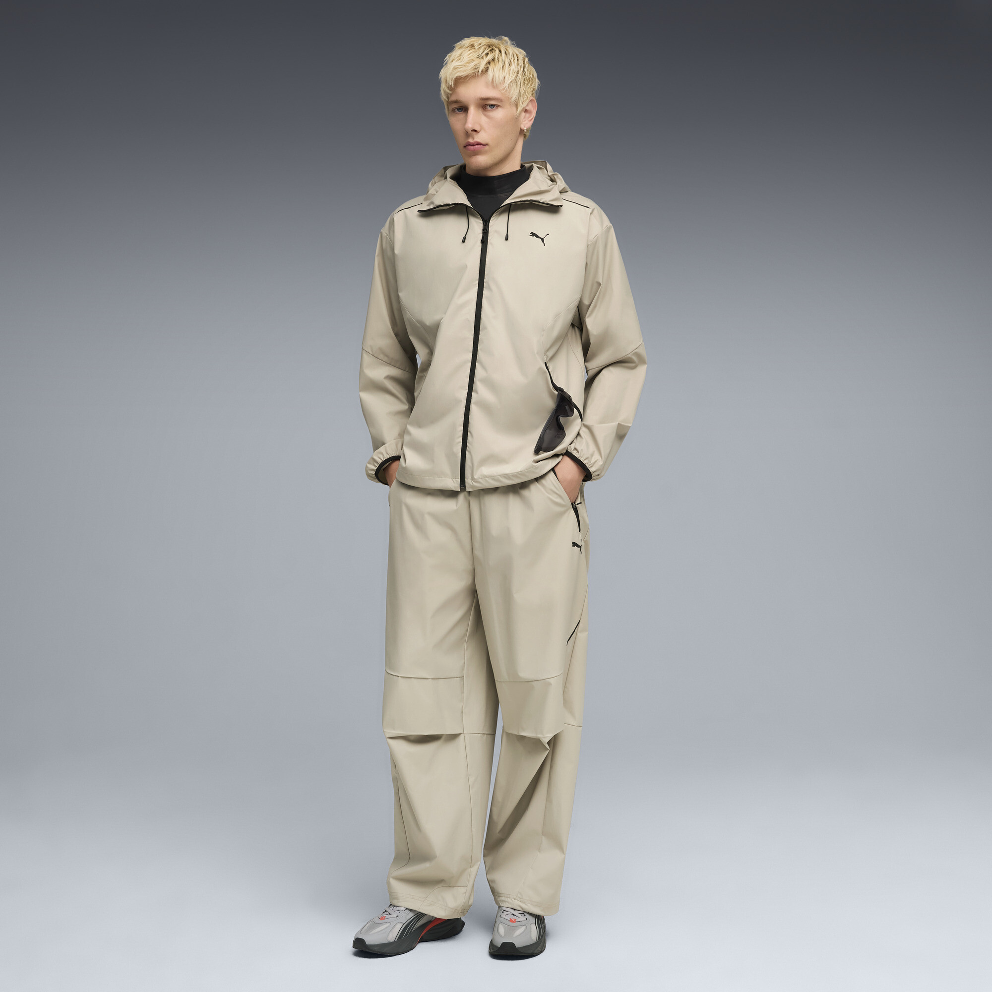 PUMATECH Relaxed trainingsjack voor Heren, Beige/Grijs, Maat L thumbnail 6