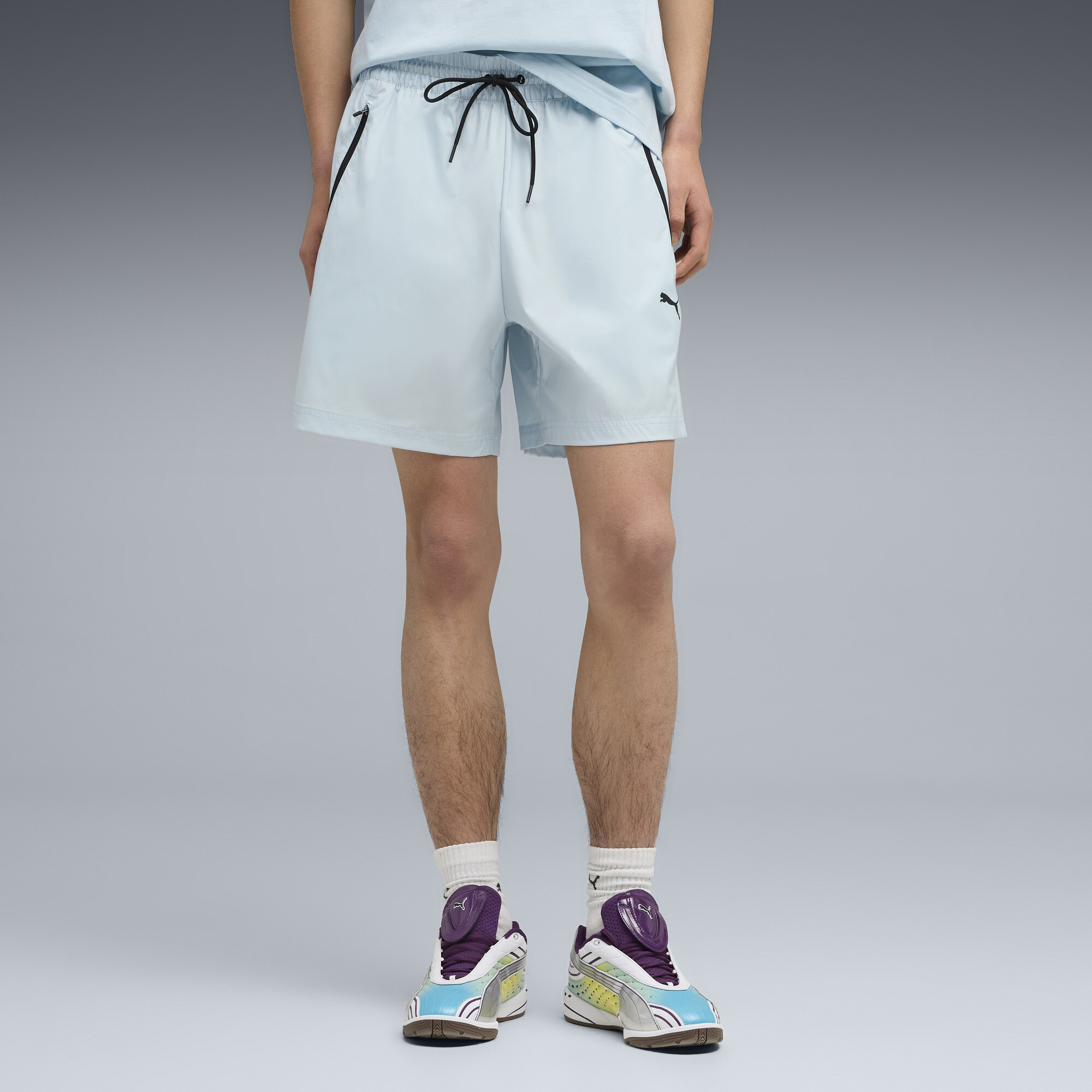 PUMATECH Men's 6" Relaxed Shorts in Blue, Size XL