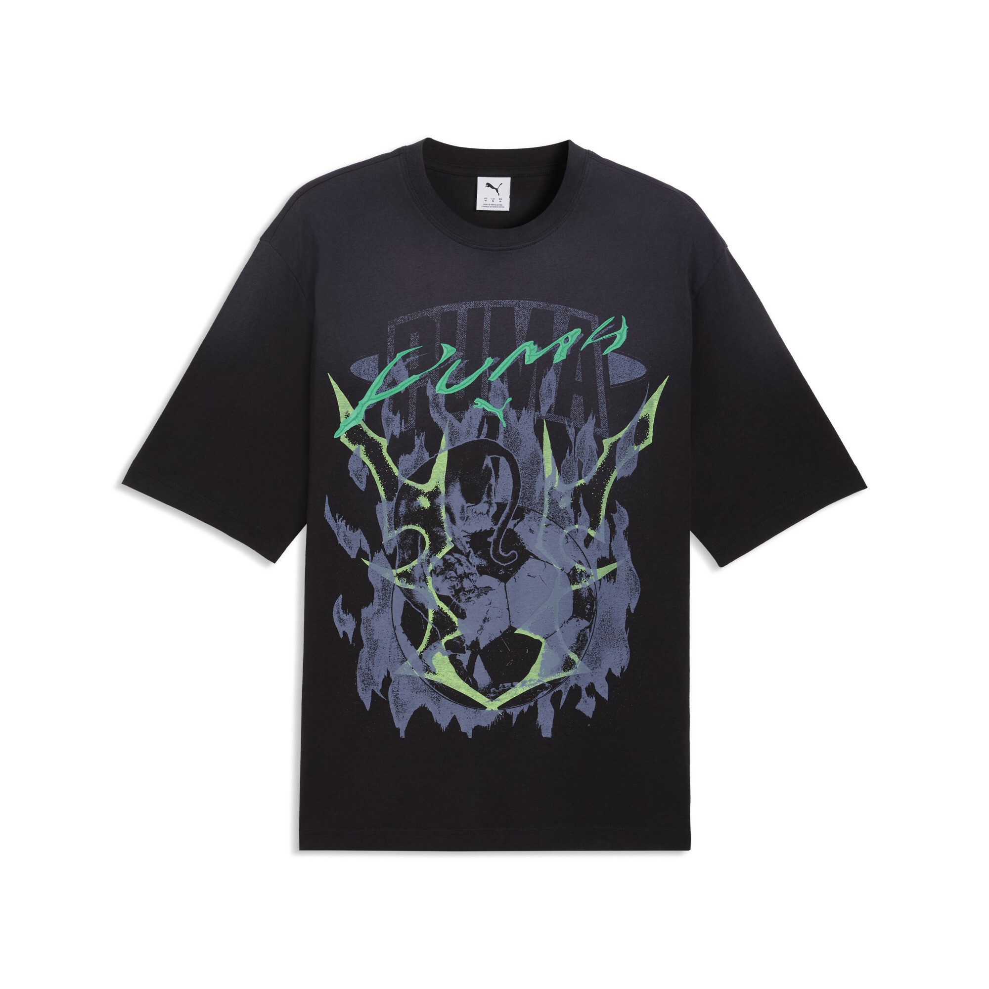 PUMATECH-X Graphic T-shirt voor Heren, Zwart, Maat XXL