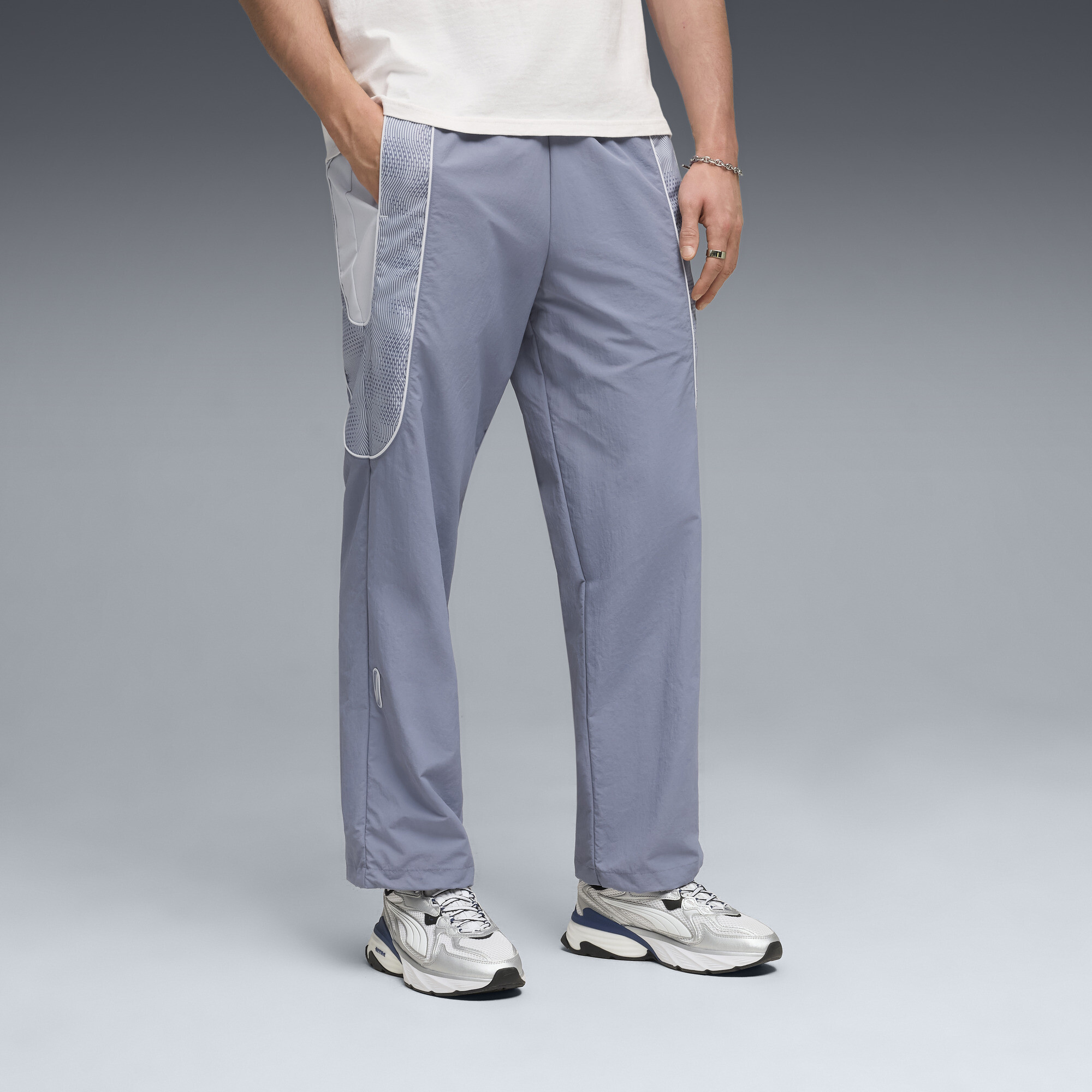 PUMATECH-X Men's Relaxed Track Pants in Grey, Size M