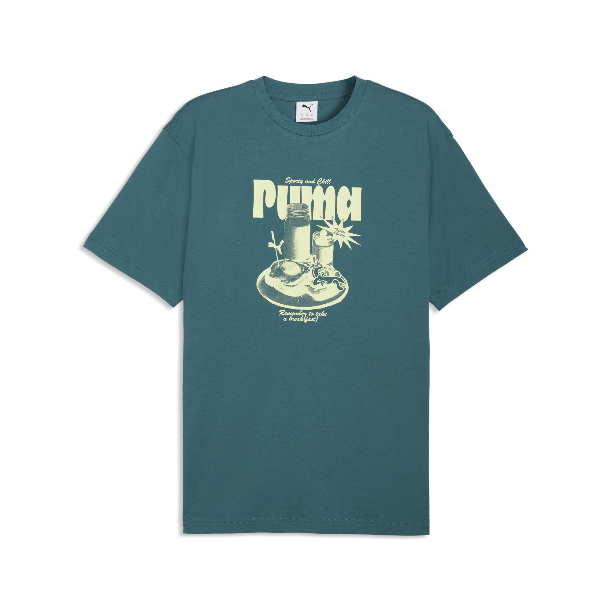 PUMA Relaxed T-shirt met ontbijtafdruk voor Heren, Maat L thumbnail 3