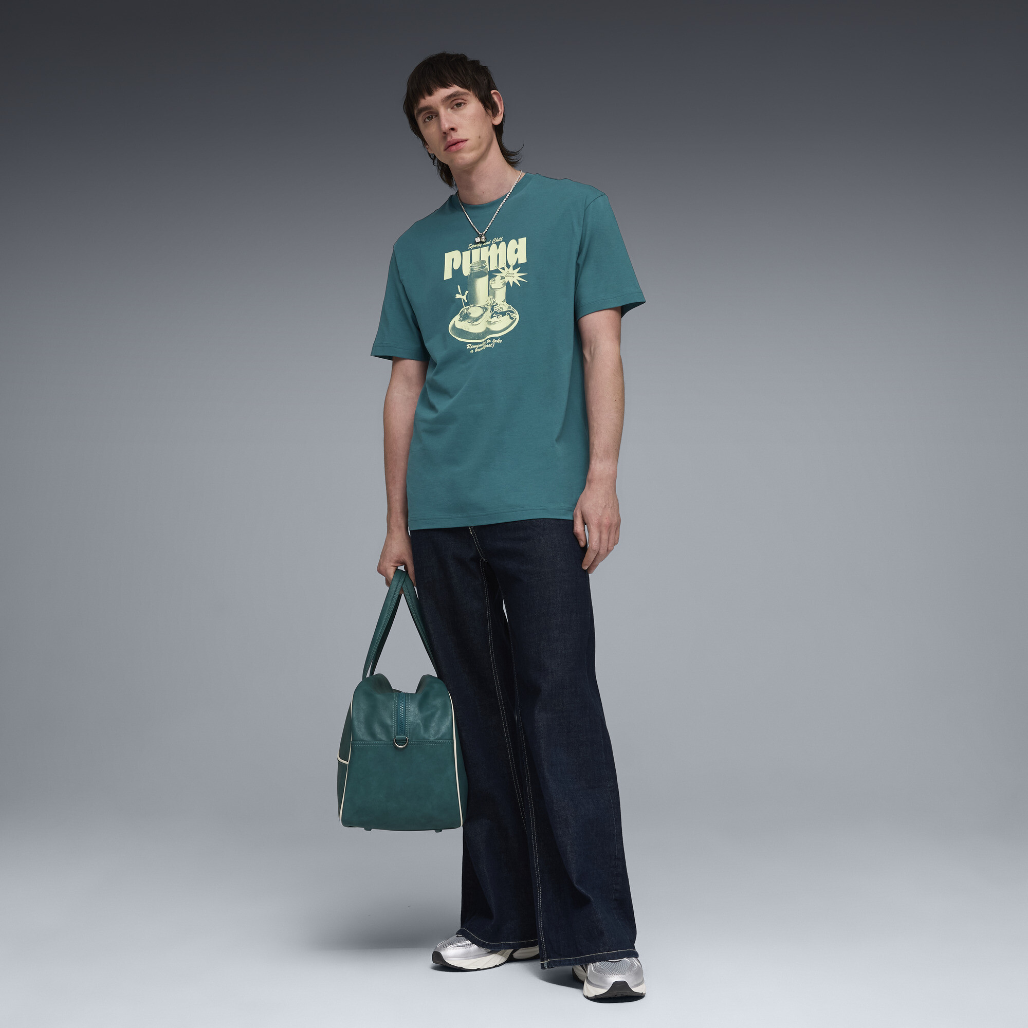 PUMA Relaxed T-shirt met ontbijtafdruk voor Heren, Maat L thumbnail 4