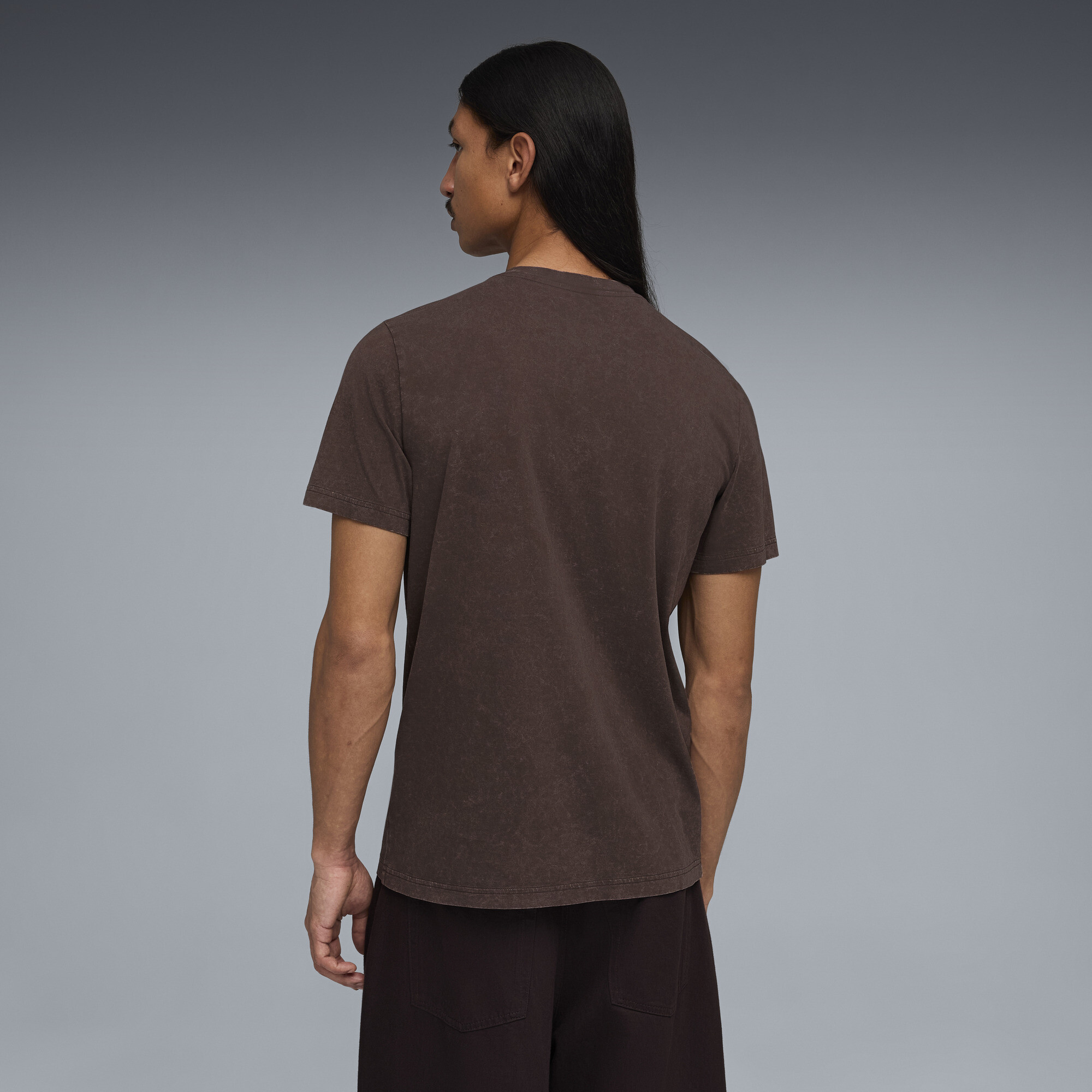 PUMA Verwassen T-shirt met retro-afbeelding voor Heren, Bruin, Maat S thumbnail 5