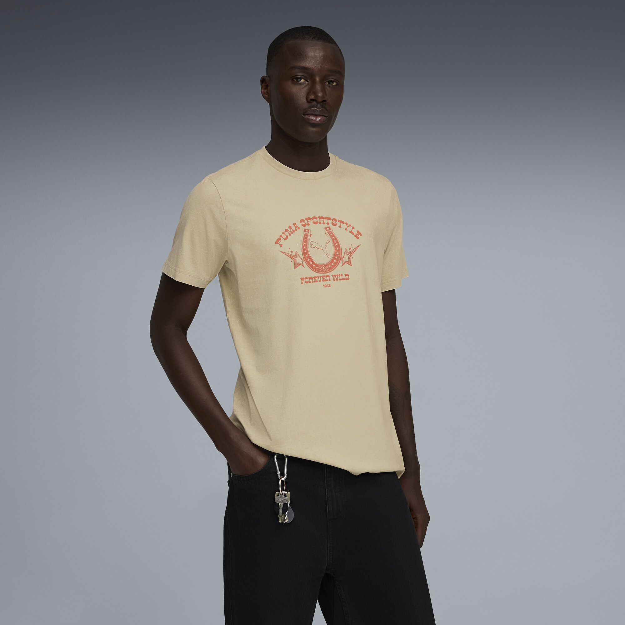 Polera estampada Retro Washed para hombre
