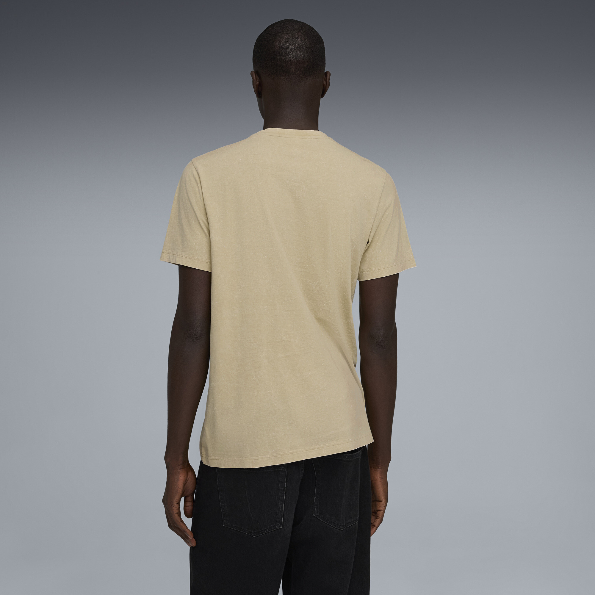 PUMA Verwassen T-shirt met retro-afbeelding voor Heren, Beige/Grijs, Maat L thumbnail 5