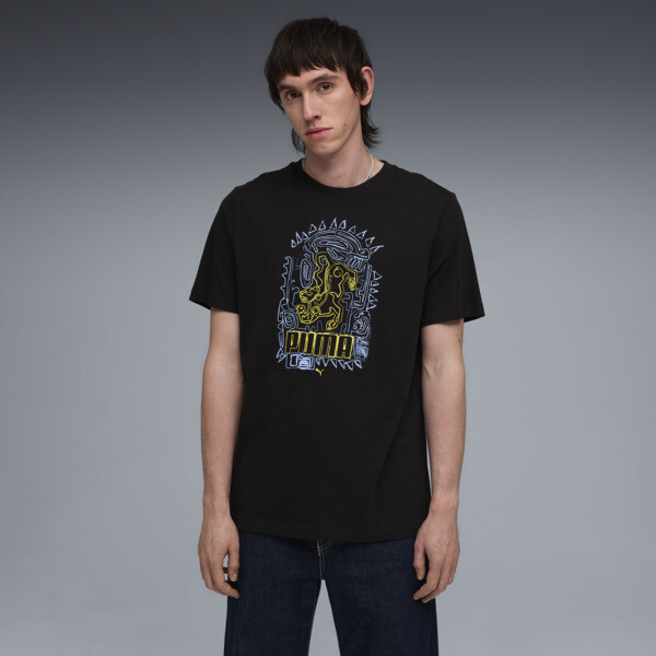 Remera PUMA estampada Hand-Drawn para Hombre En Negro