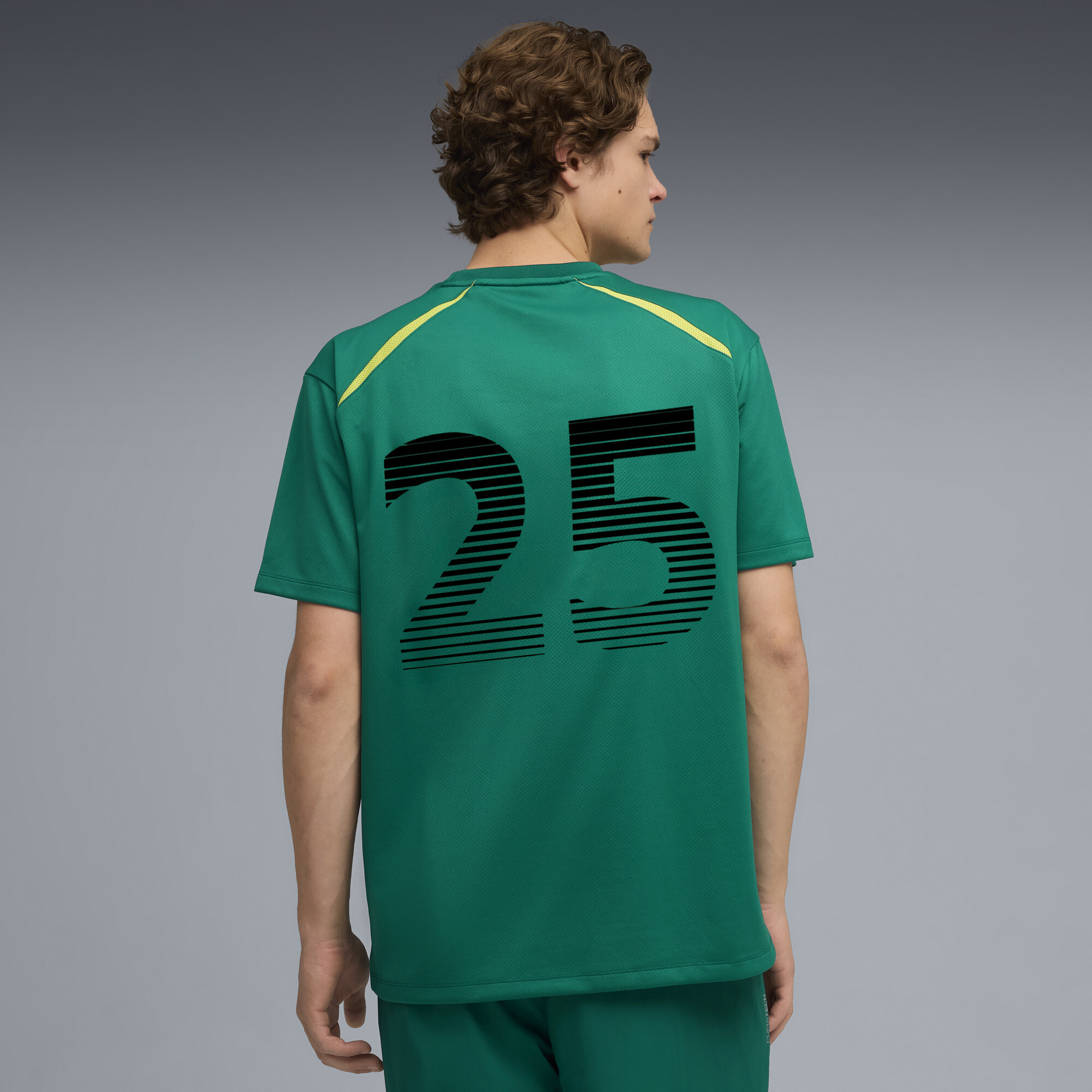 PUMA x ASTON MARTIN ARAMCO F1Â® TEAM lifestyle shirt voor Heren, Groen, Maat L thumbnail 5