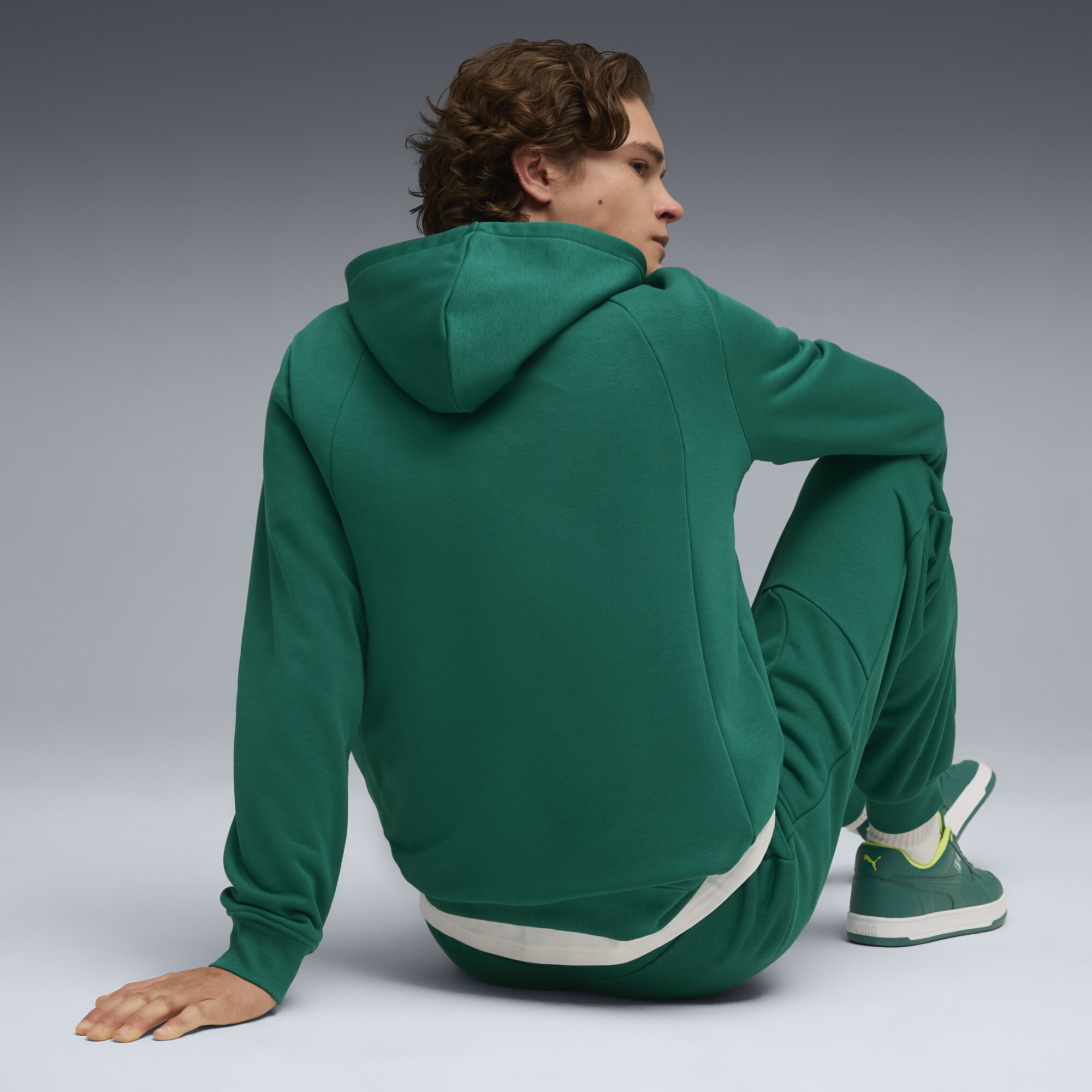 PUMA x ASTON MARTIN ARAMCO F1Â® TEAM hoodie voor Heren, Groen, Maat XS thumbnail 3