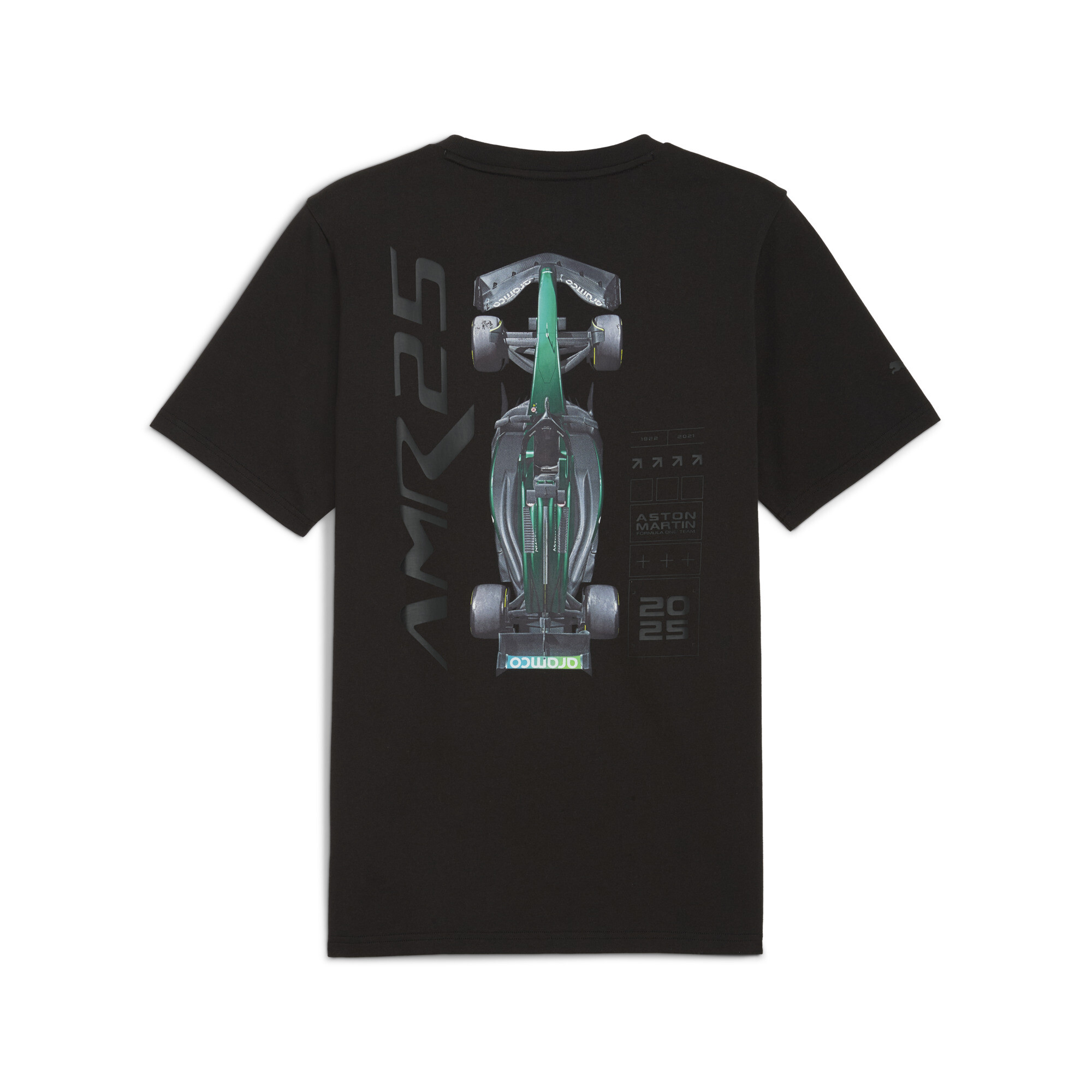 PUMA x ASTON MARTIN ARAMCO F1Â® TEAM grafisch T-shirt voor Heren, Zwart, Maat XXL thumbnail 2