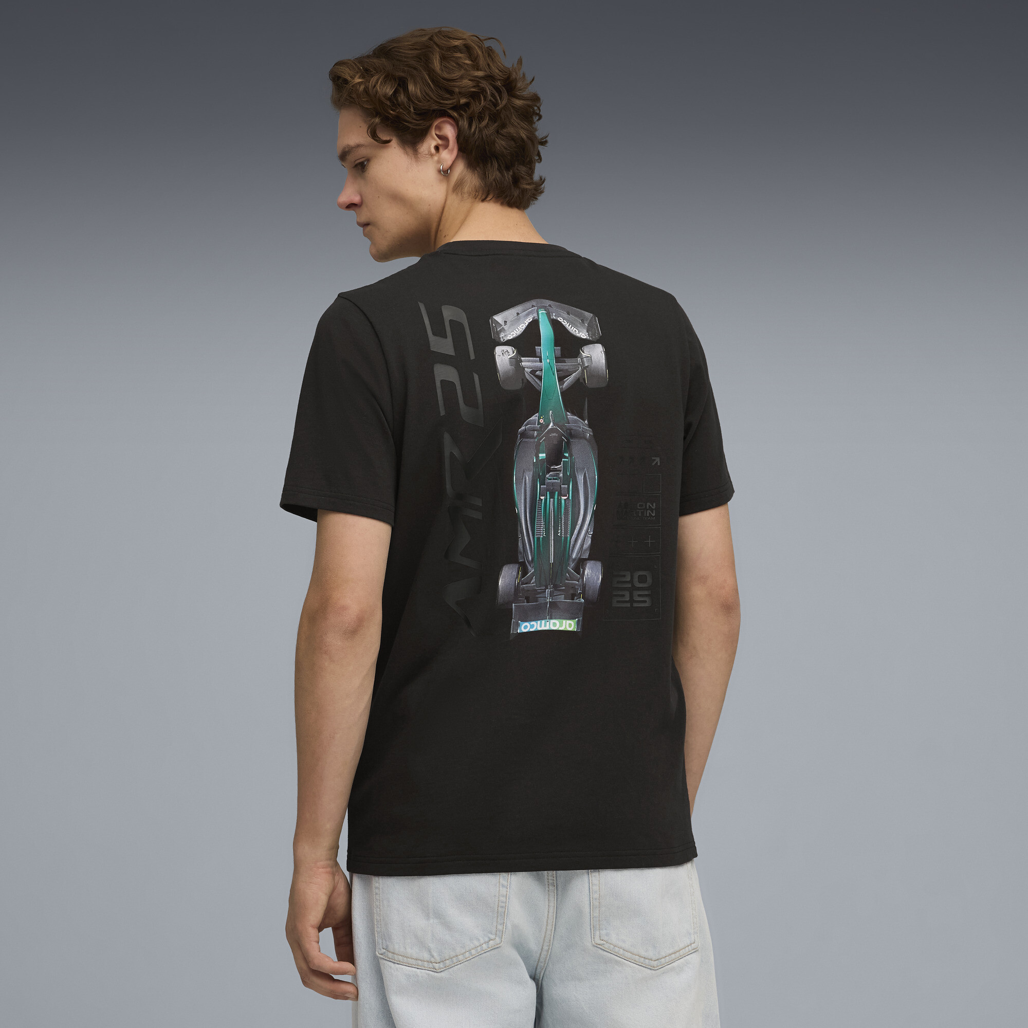 PUMA x ASTON MARTIN ARAMCO F1Â® TEAM grafisch T-shirt voor Heren, Zwart, Maat XXL thumbnail 5