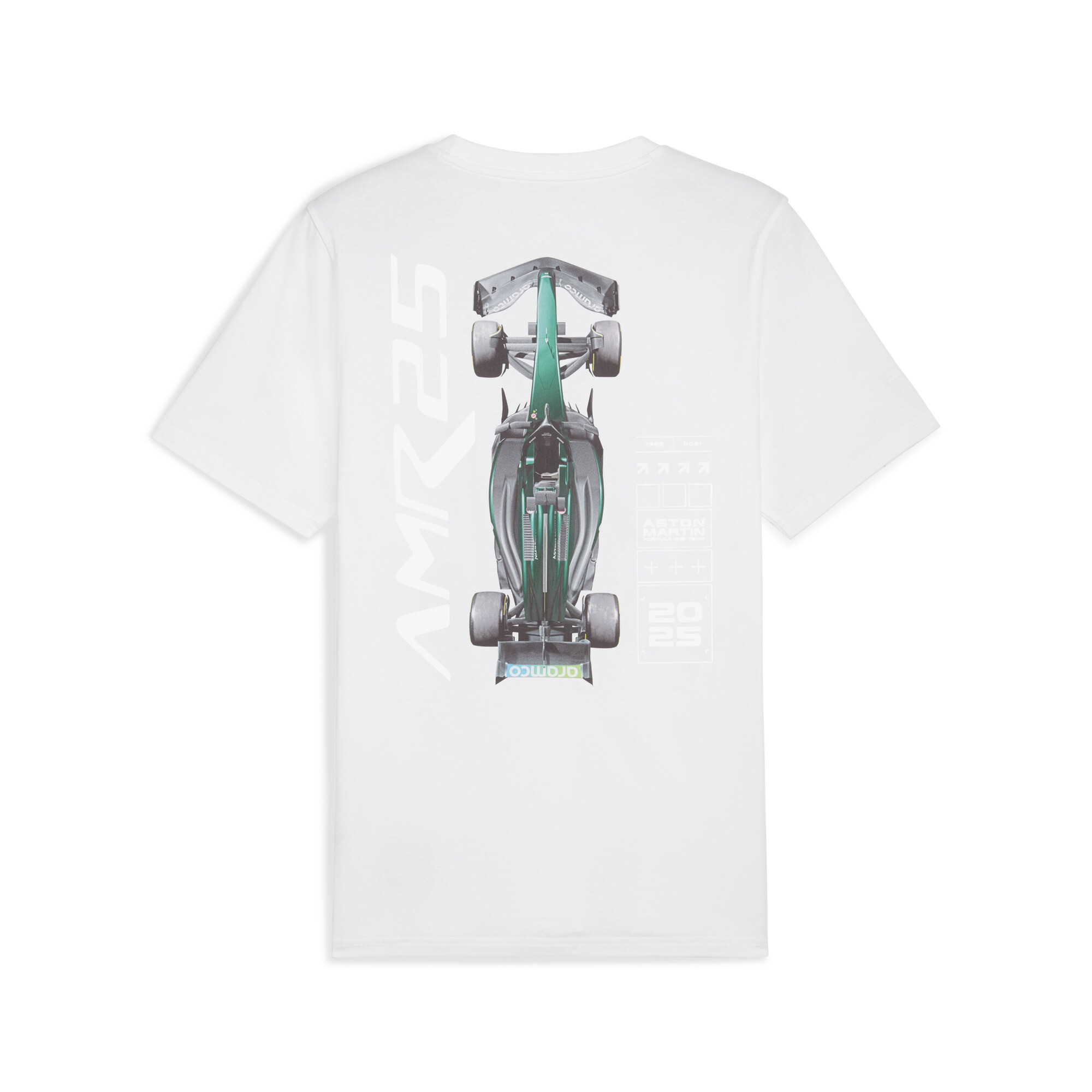 PUMA x ASTON MARTIN ARAMCO F1Â® TEAM grafisch T-shirt voor Heren, Wit, Maat XXL thumbnail 2