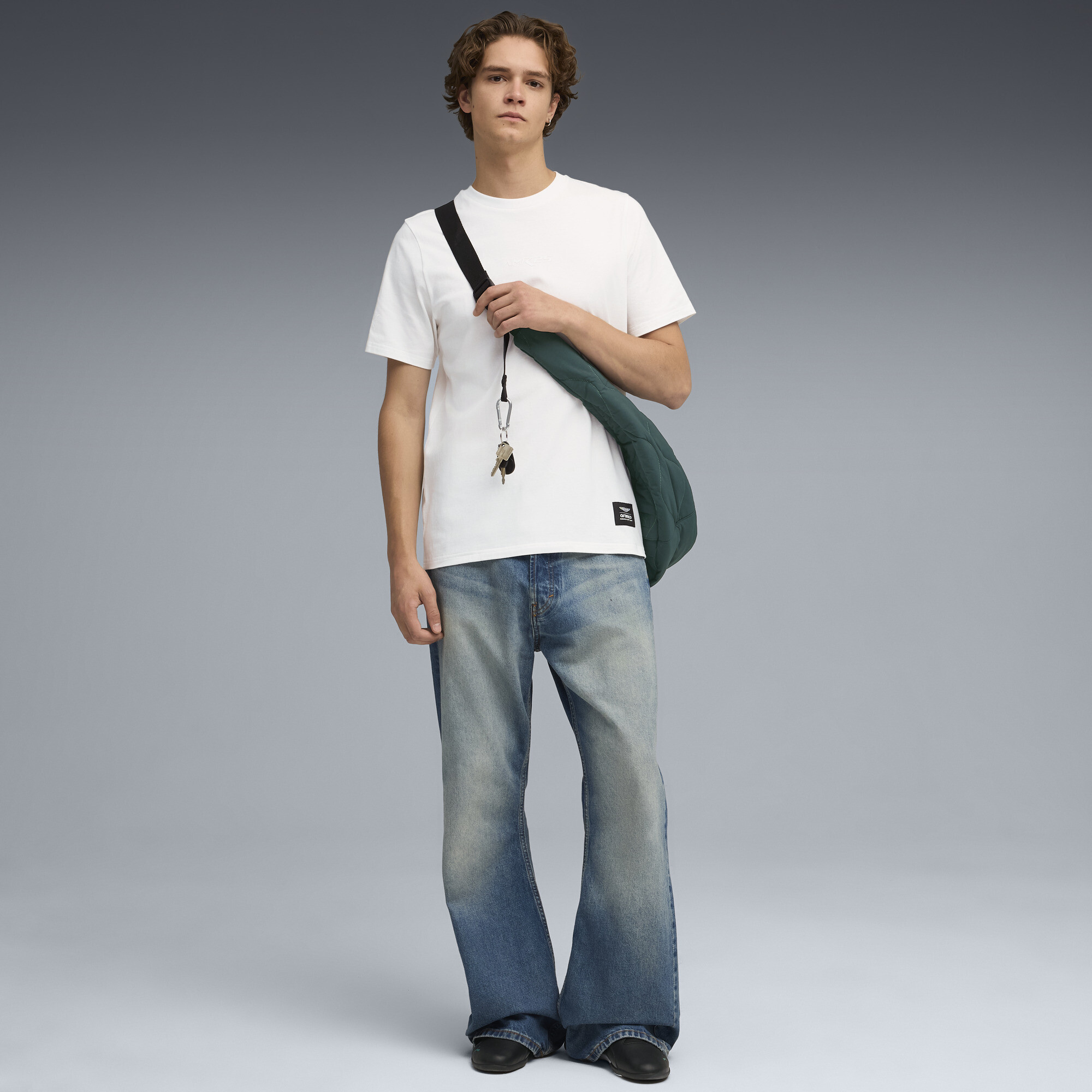 PUMA x ASTON MARTIN ARAMCO F1Â® TEAM grafisch T-shirt voor Heren, Wit, Maat XXL thumbnail 4