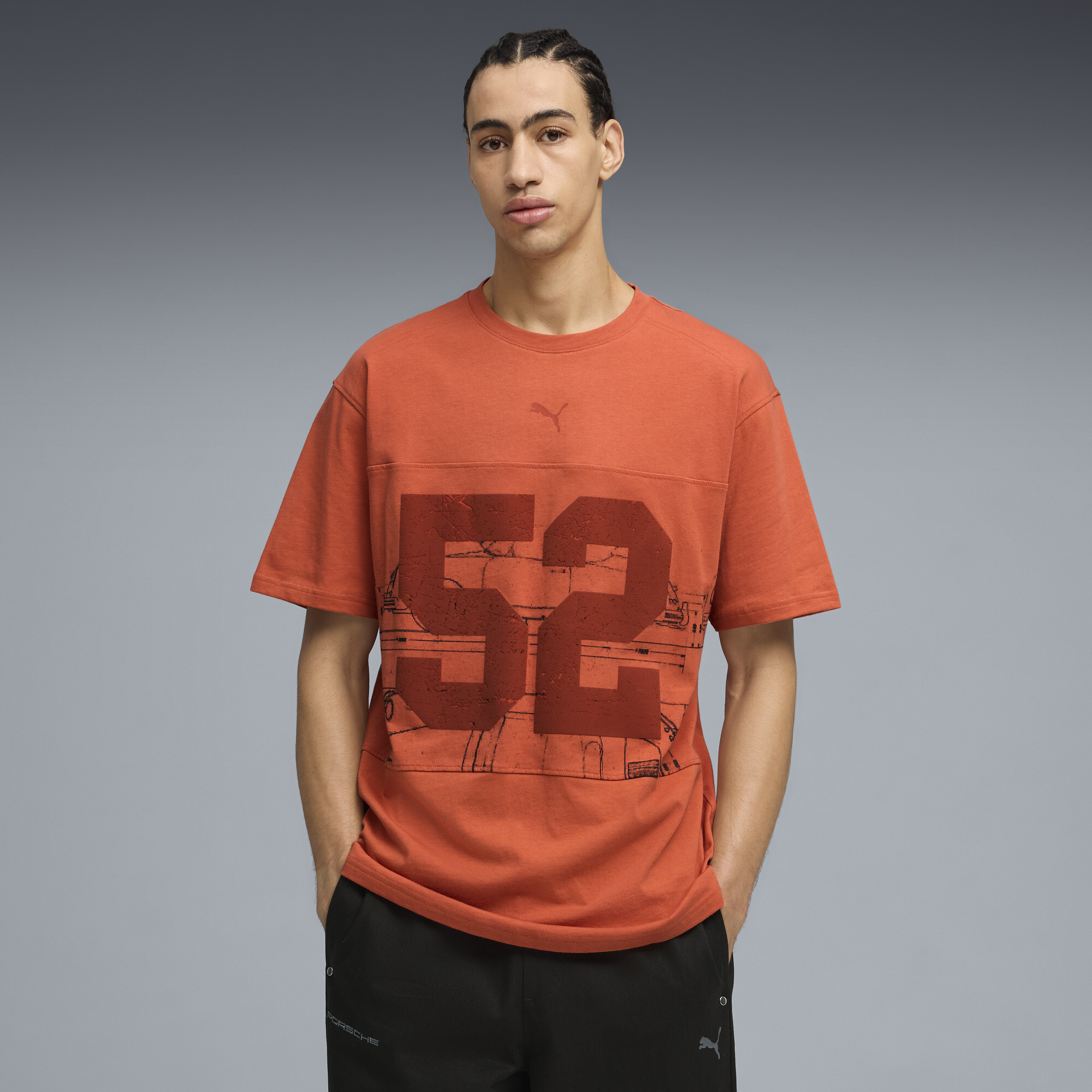 PUMA Porsche Legacy Men's Jersey in Orange, Size M