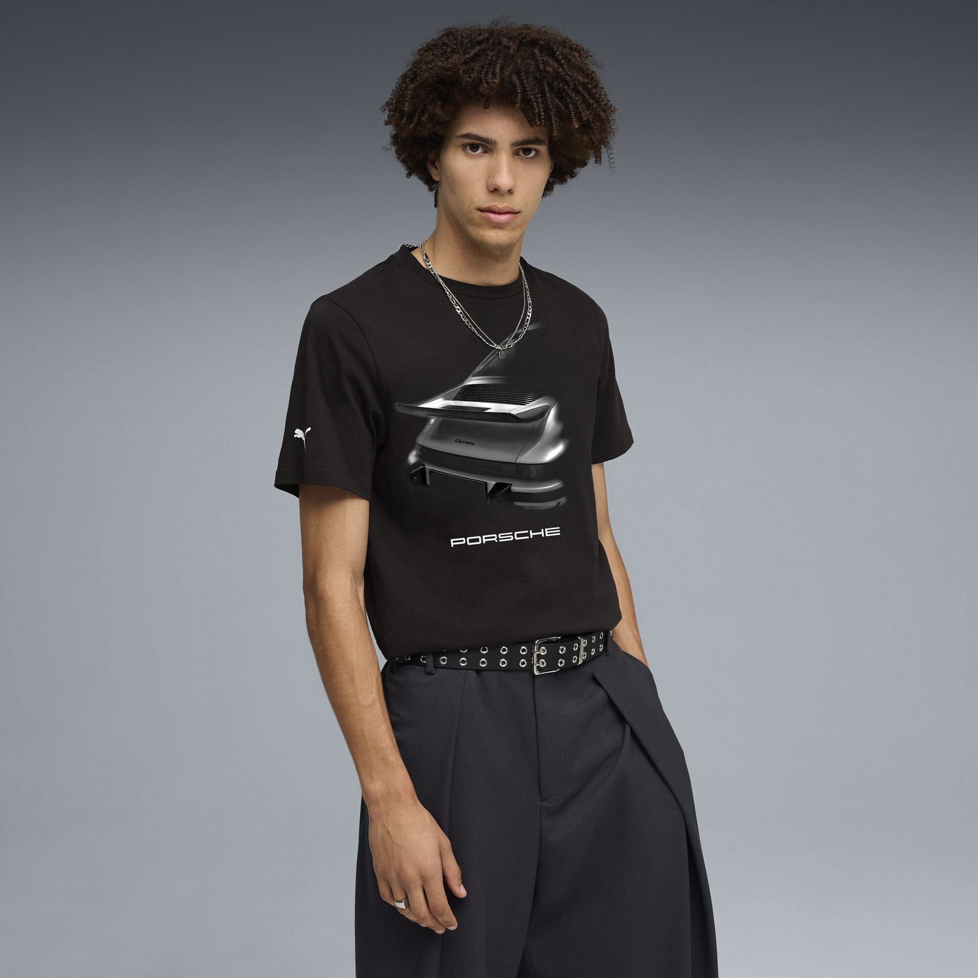 PUMA Porsche Legacy Men's Graphic T-Shirt in Black, Size S