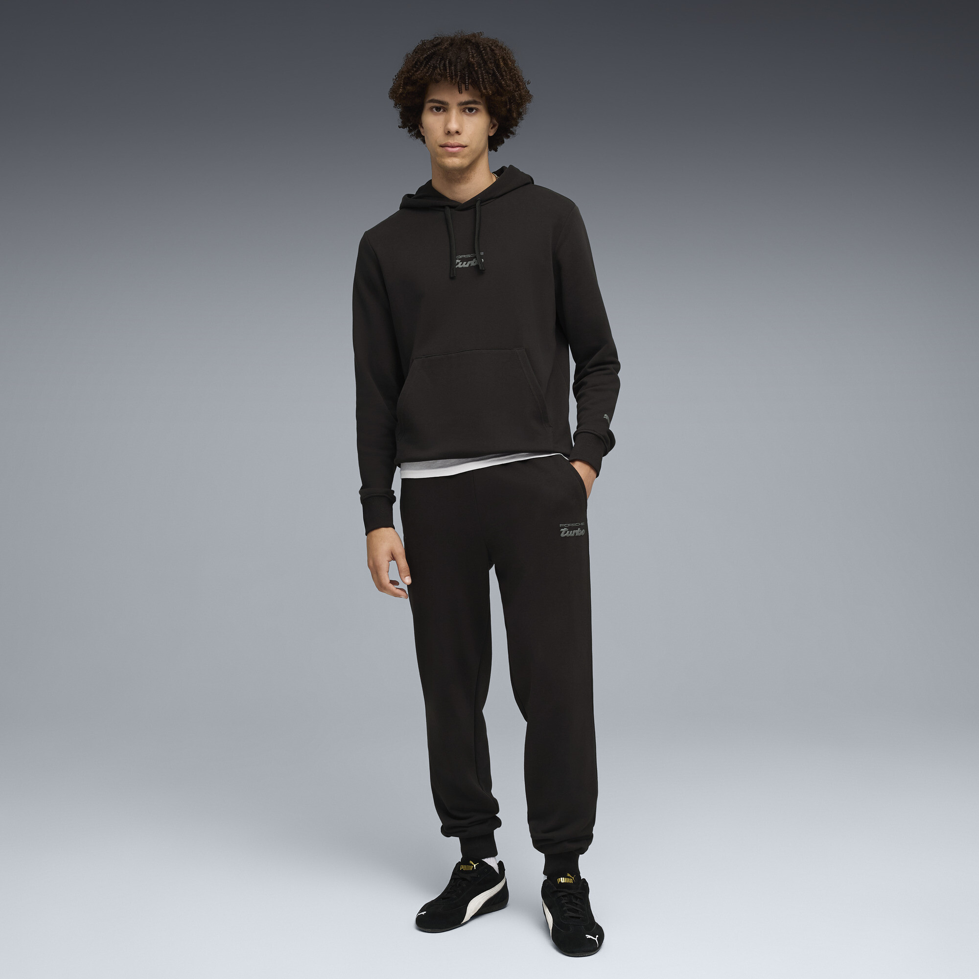 PUMA Porsche Legacy Essentials hoodie voor Heren, Zwart, Maat XS thumbnail 2